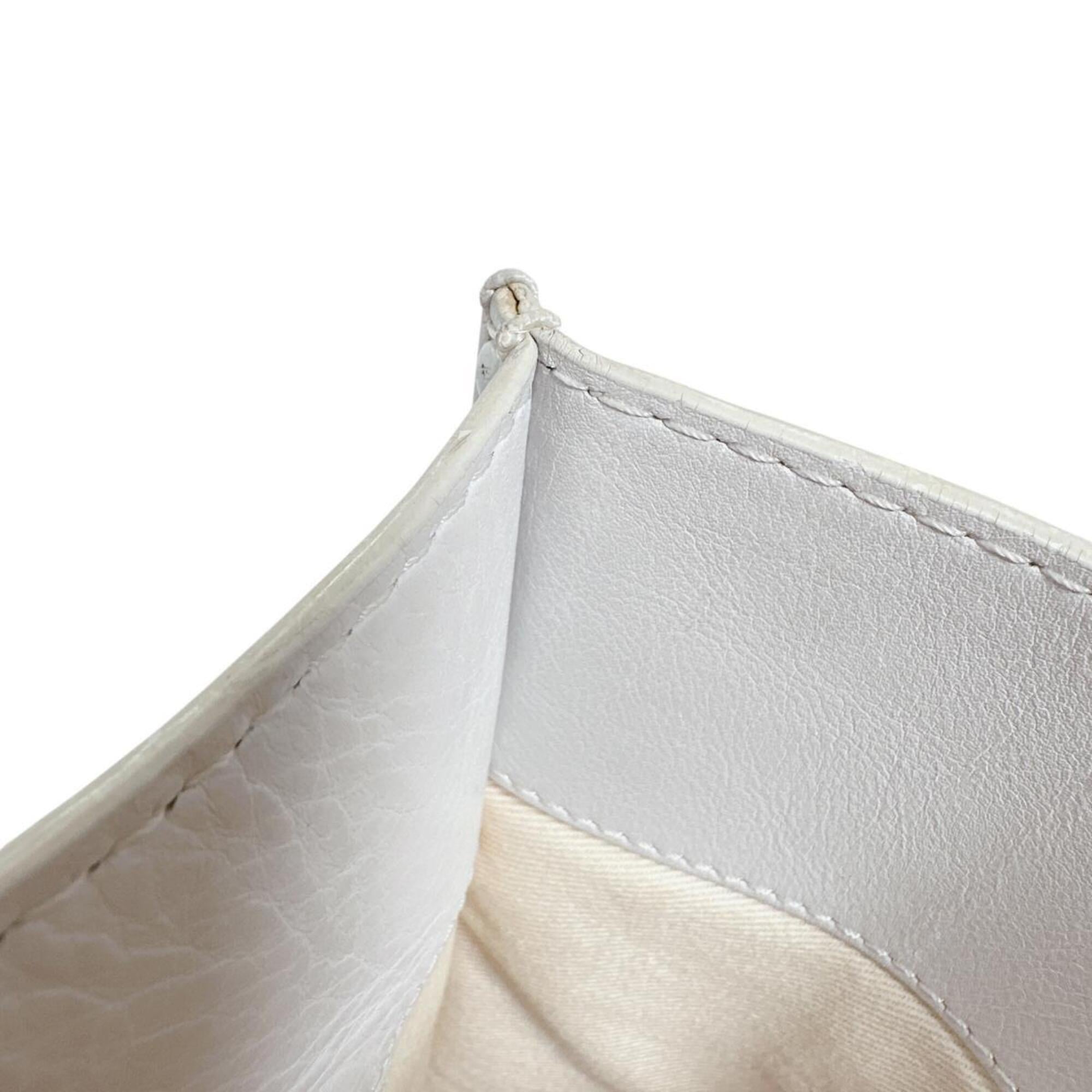 Loewe White Leather Shoulder Bag Tote Bag (Pre-Owned)