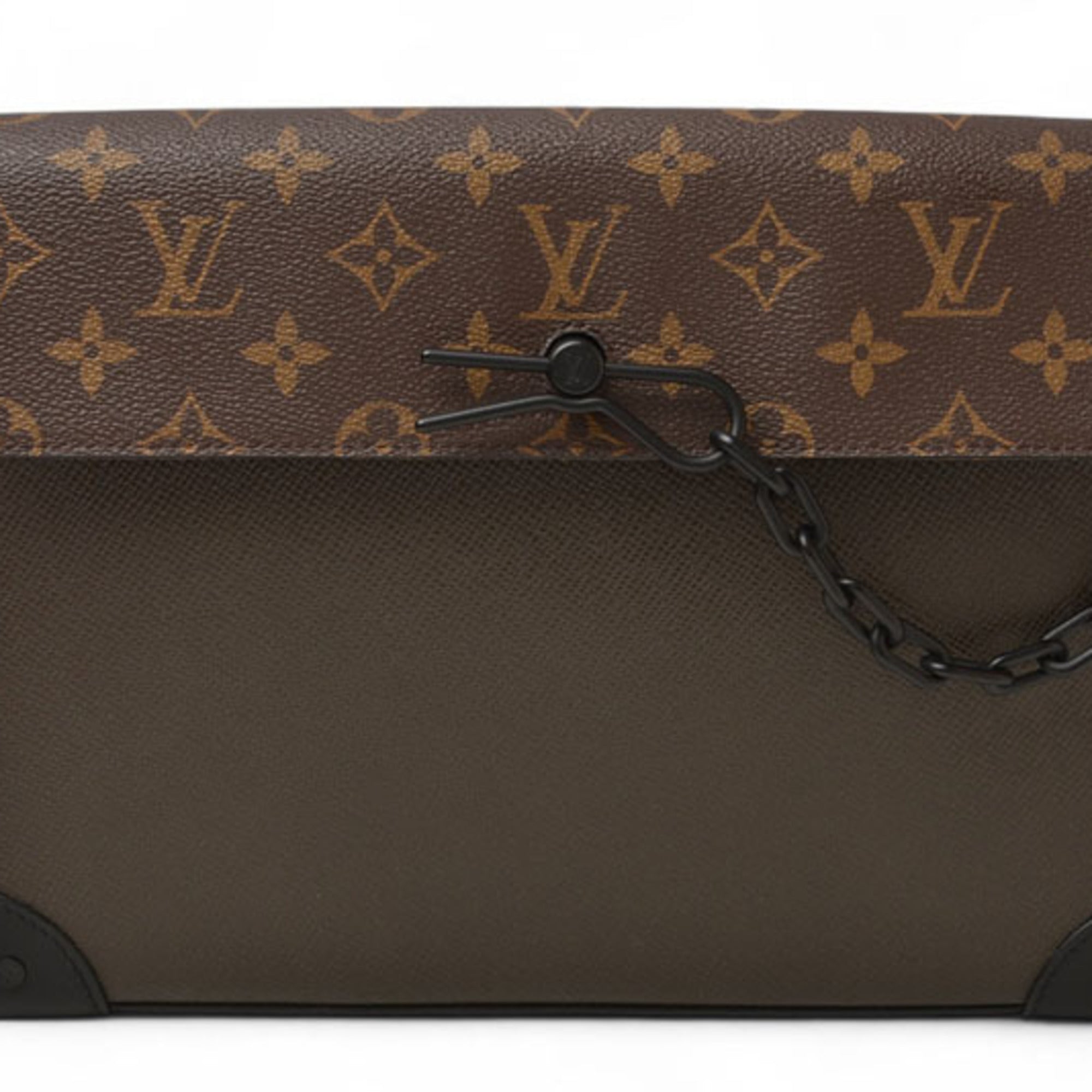 Louis Vuitton Brown Khaki Pvc Clutch Bag Pochette (Pre-Owned)
