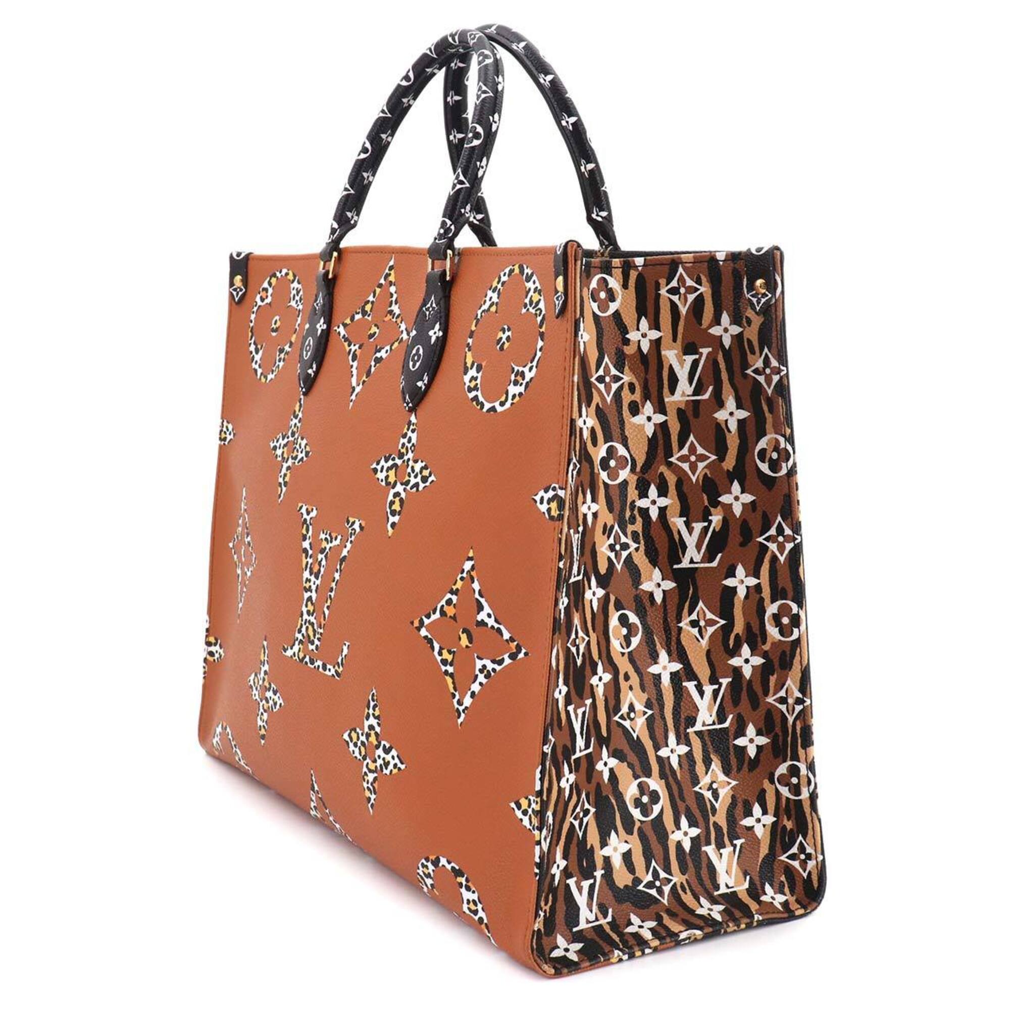 Louis Vuitton Caramel Noir Canvas Handbag Tote Bag (Pre-Owned)