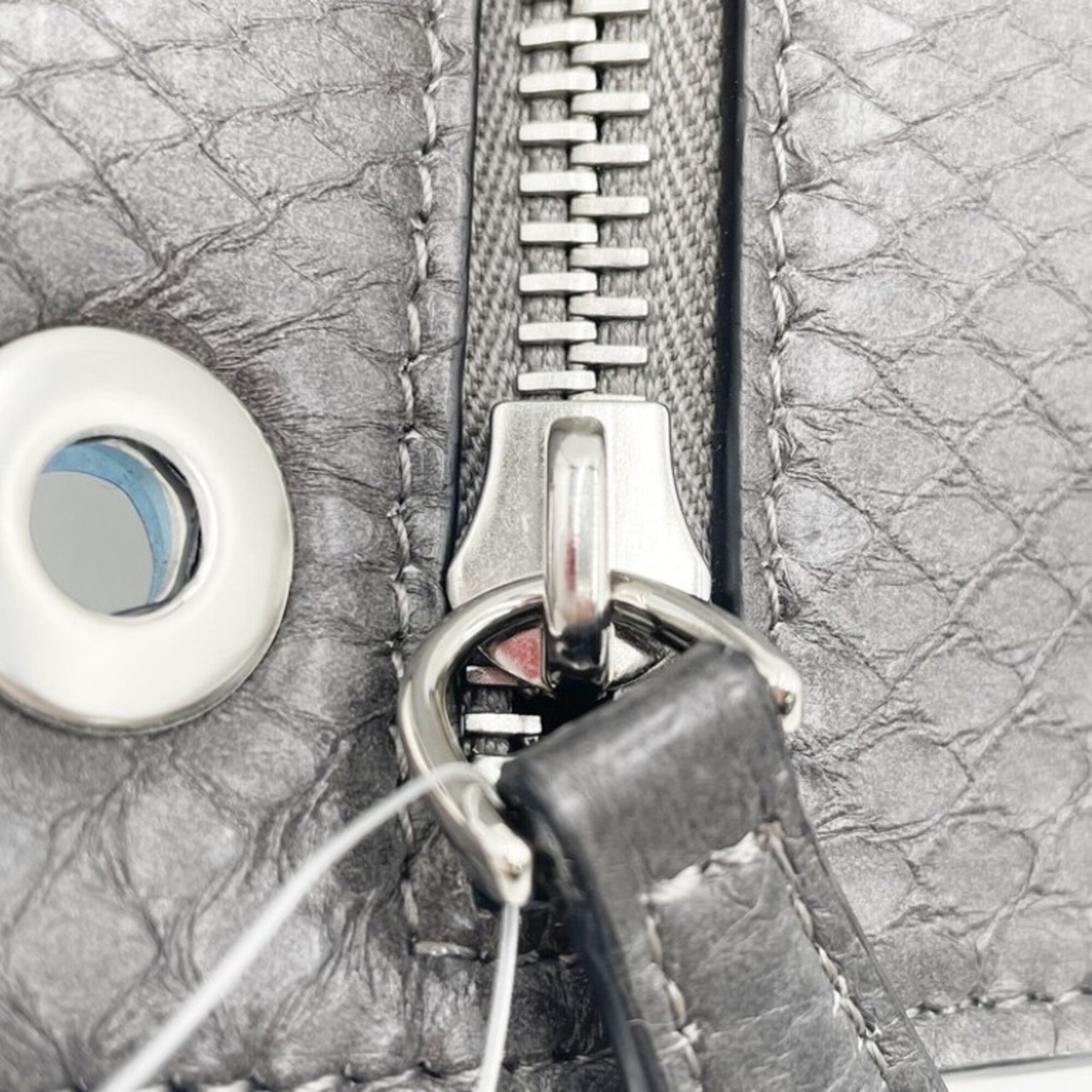 Fendi Black Gray Pvc Leather Clutch Bag (Pre-Owned)
