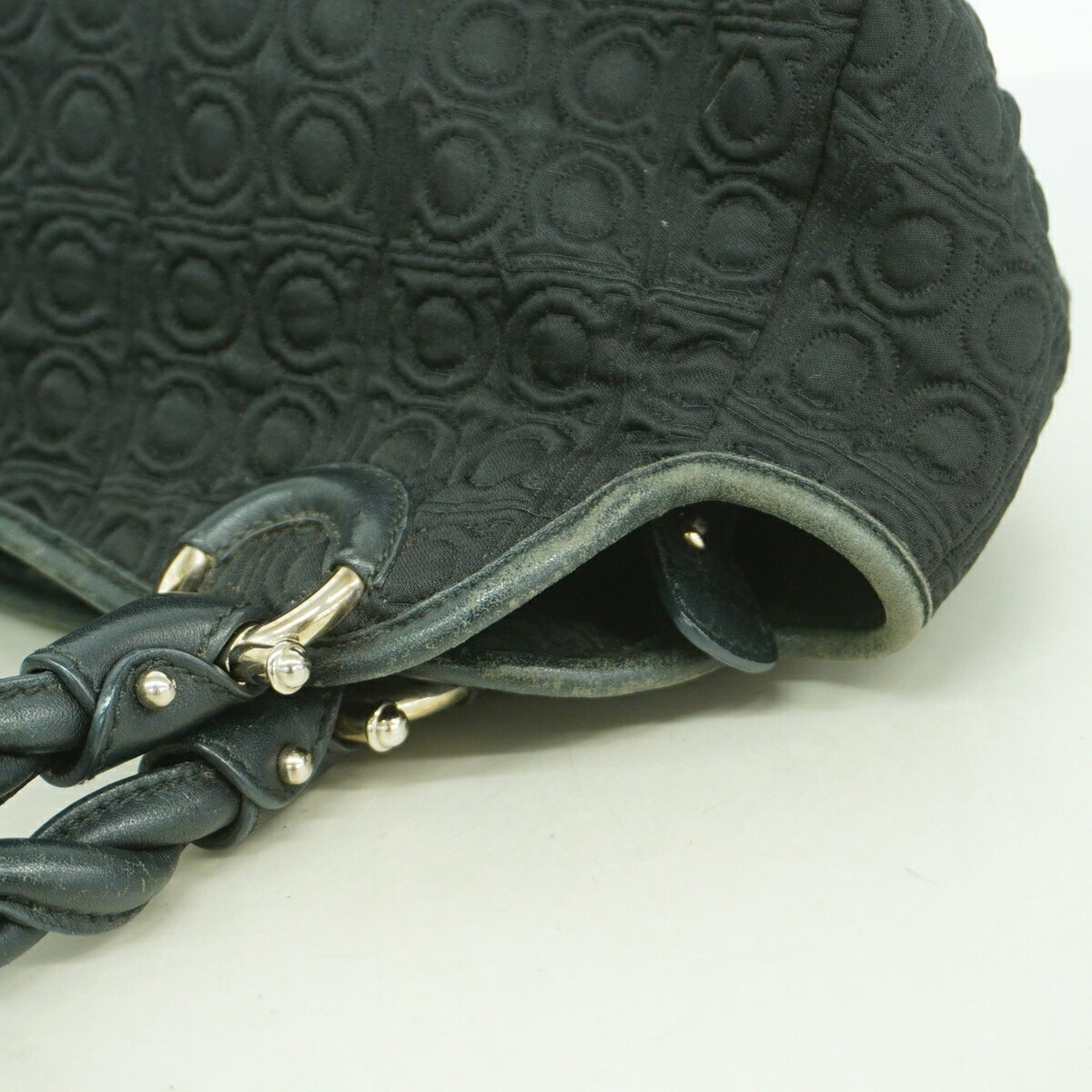 Salvatore Ferragamo Black Nylon Handbag (Pre-Owned)
