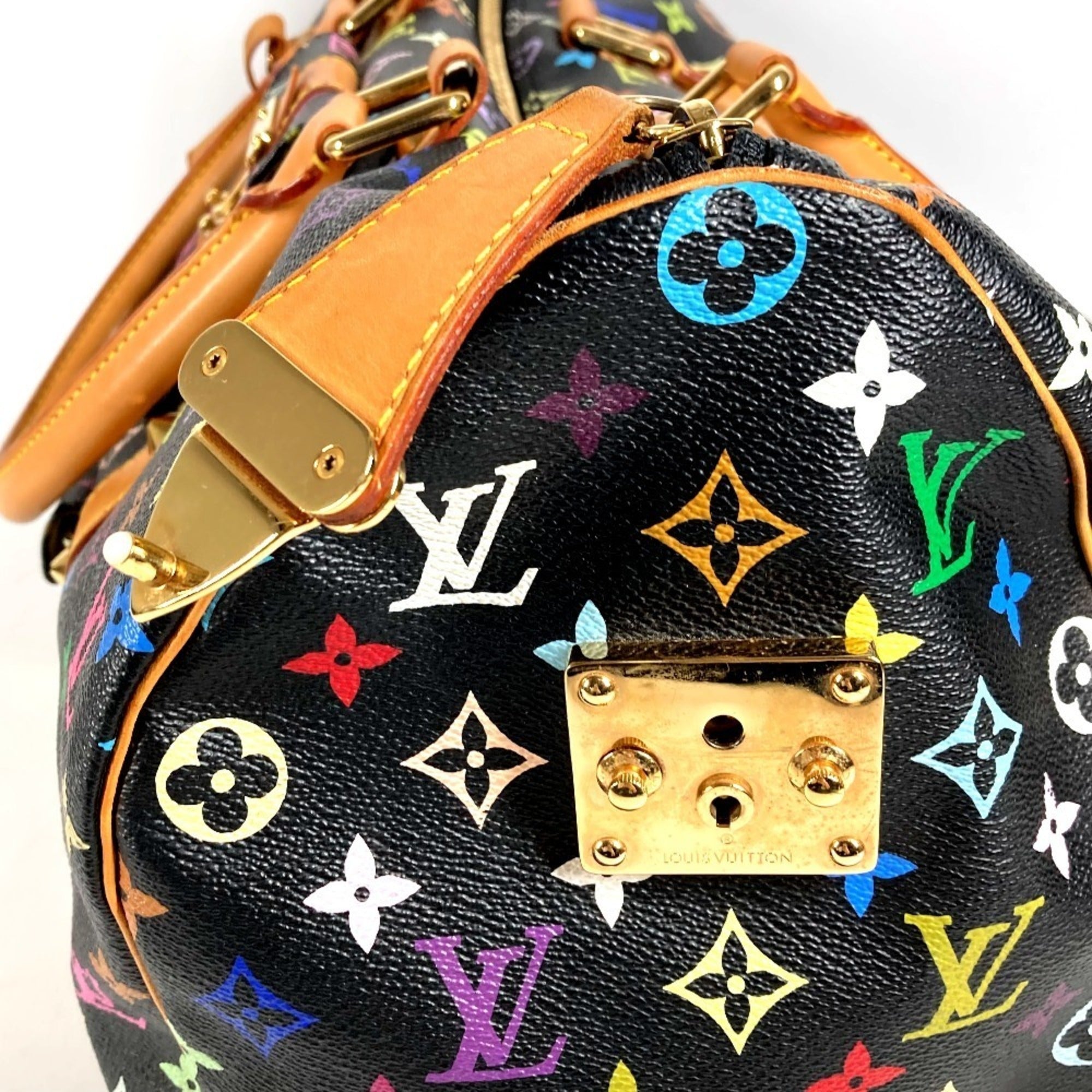 Louis Vuitton Black Monogram Monogram Multicolore Canvas Boston Bag Handbag (Pre-Owned)