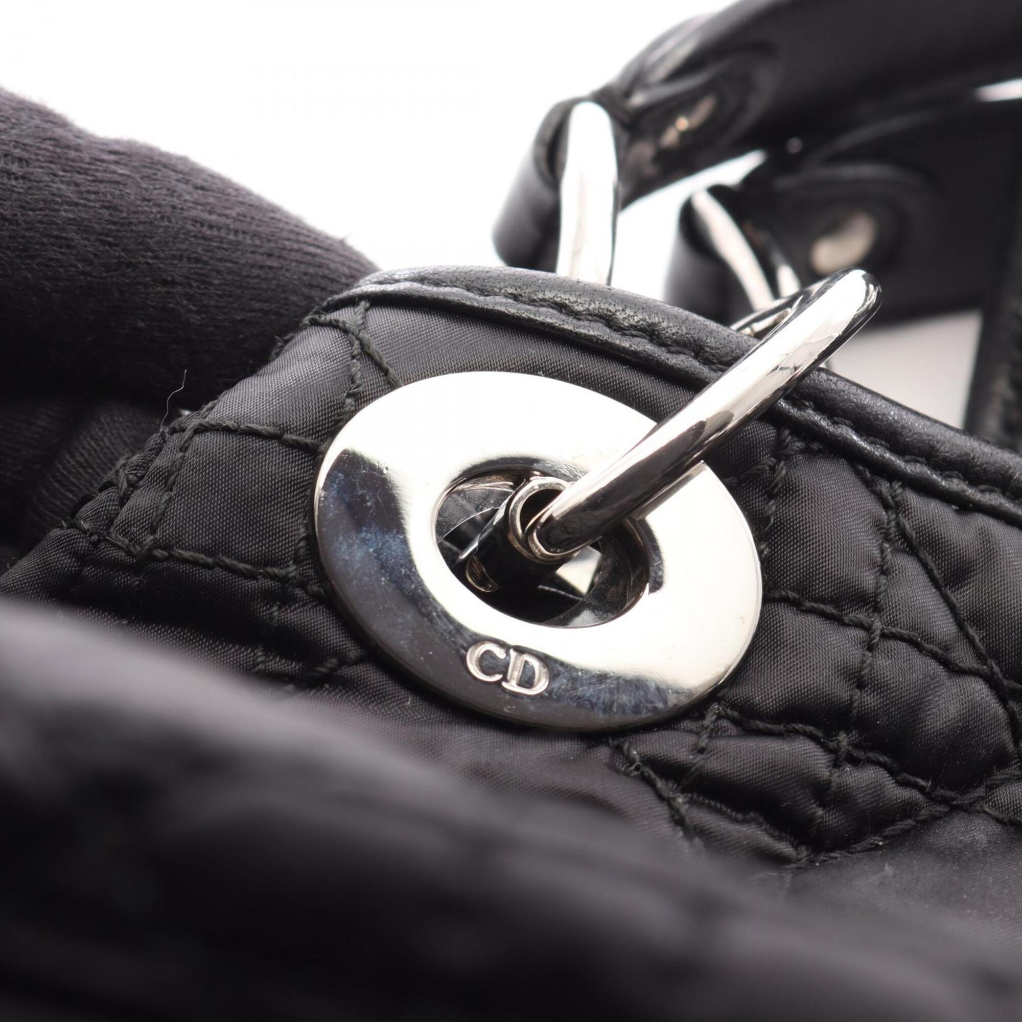 Christian Dior Black Nylon Leather Handbag (Pre-Owned)