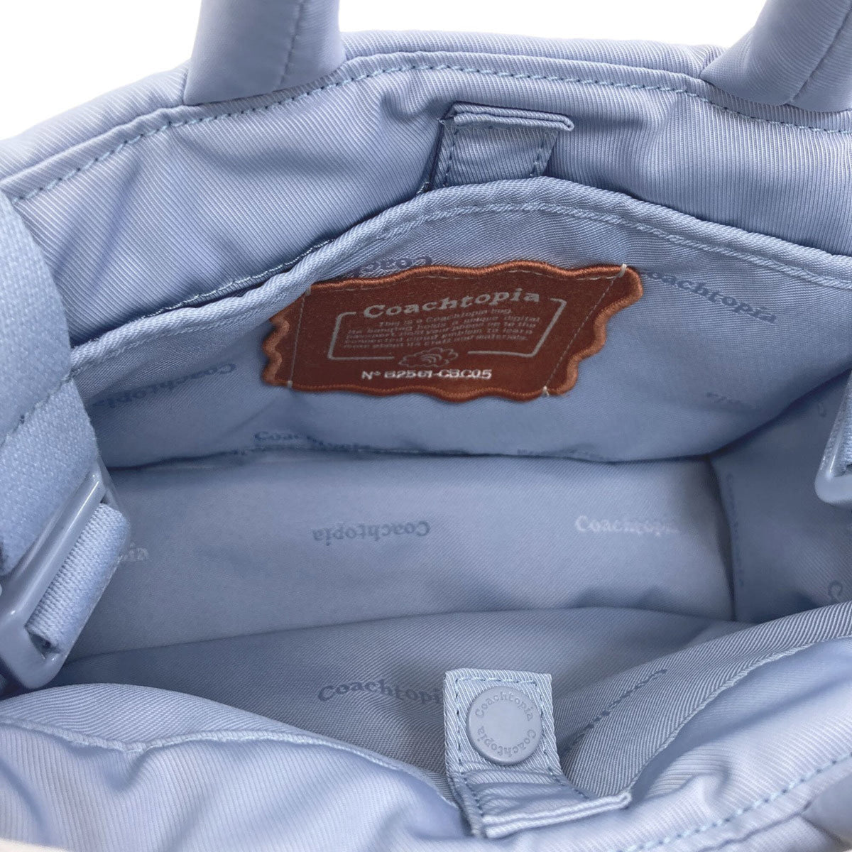 Coach Light Blue Polyester Handbag (Pre-Owned)