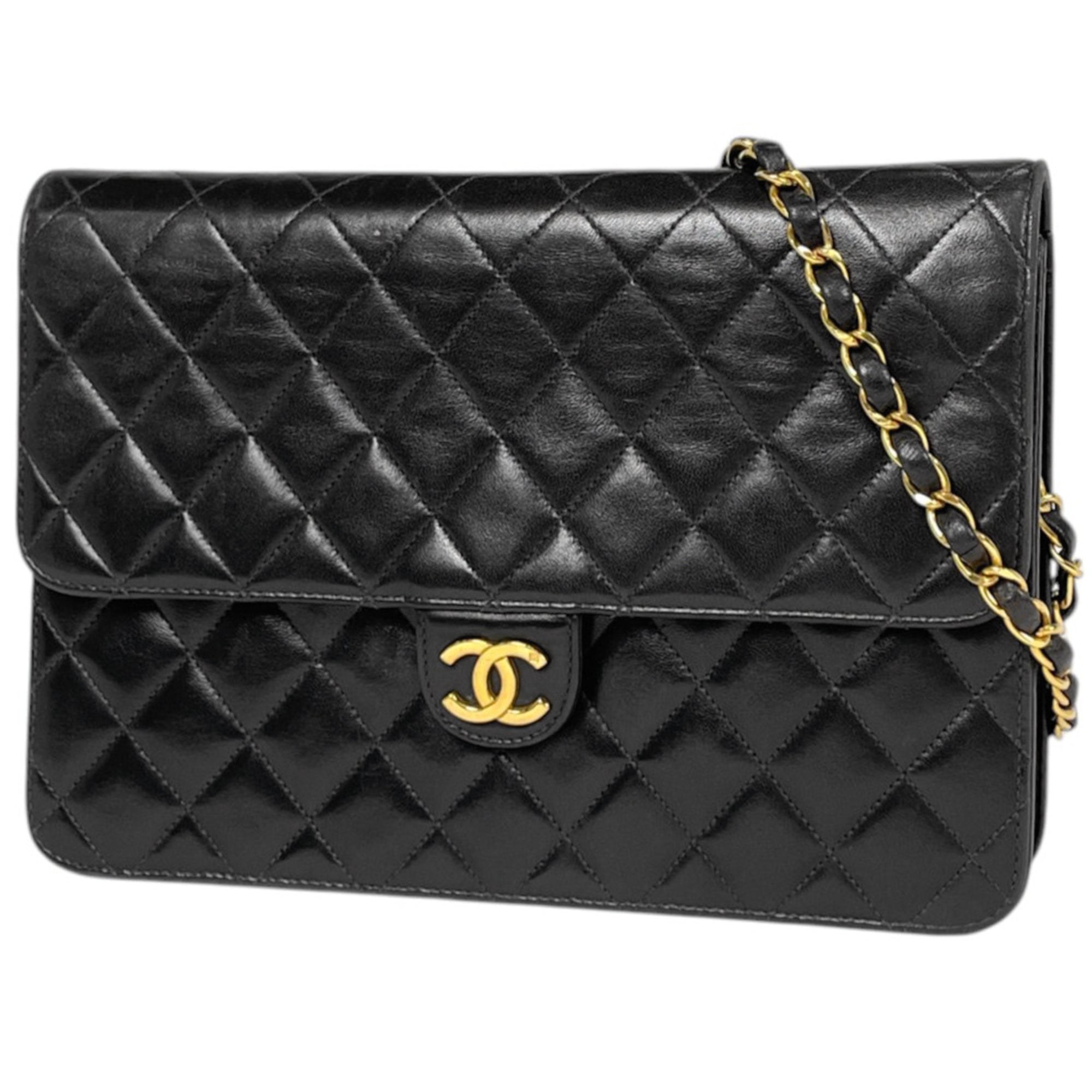 Chanel Black Leather Shoulder Bag (Pre-Owned)