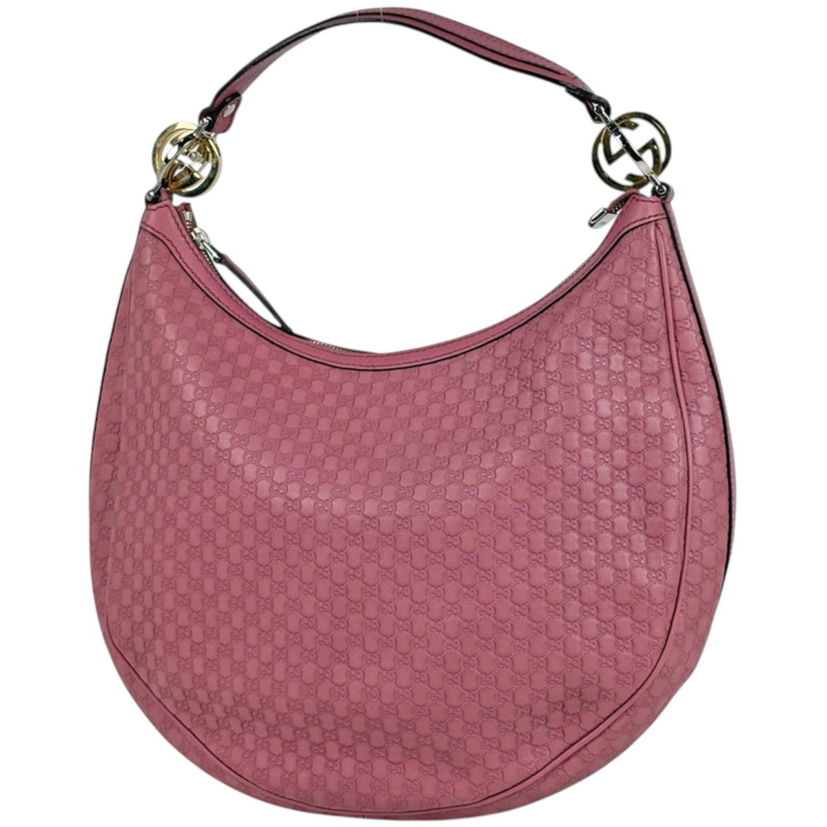 Gucci Pink Leather Shoulder Bag (Pre-Owned)