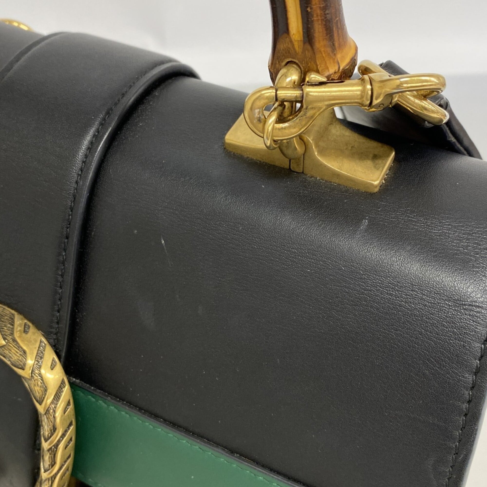 Gucci Black Leather Handbag (Pre-Owned)