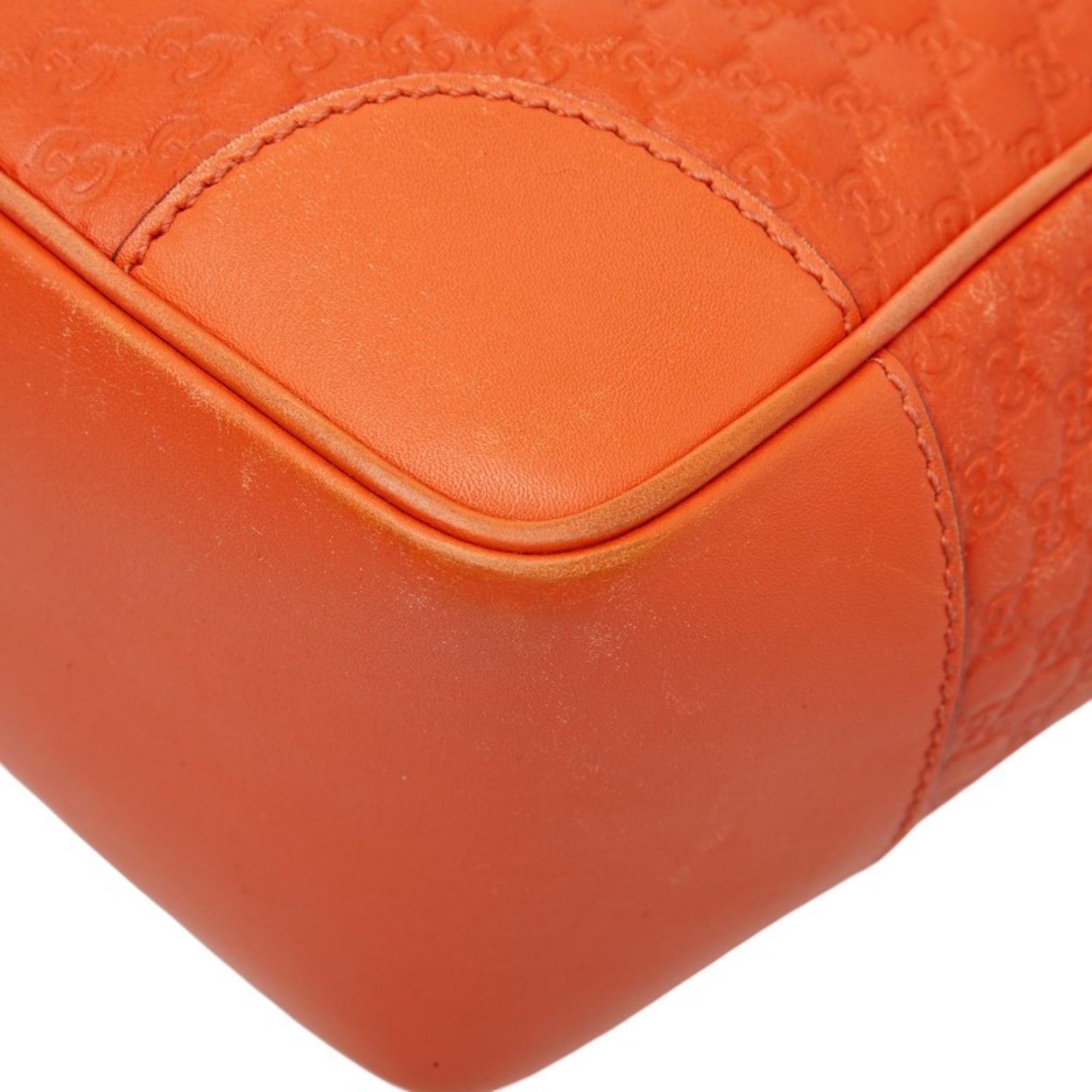 Gucci Microguccissima Orange Leather Handbag Shoulder Bag (Pre-Owned)