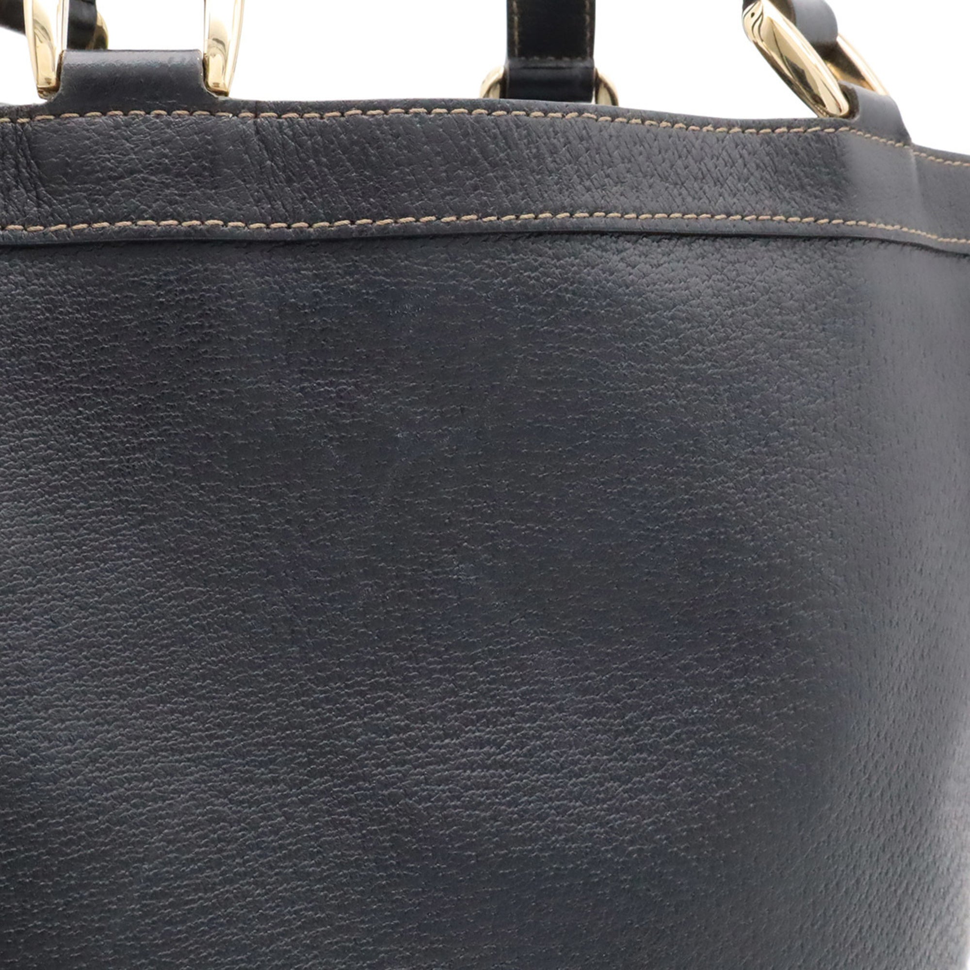 Gucci Navy Yellow Gg Canvas Handbag Tote Bag (Pre-Owned)
