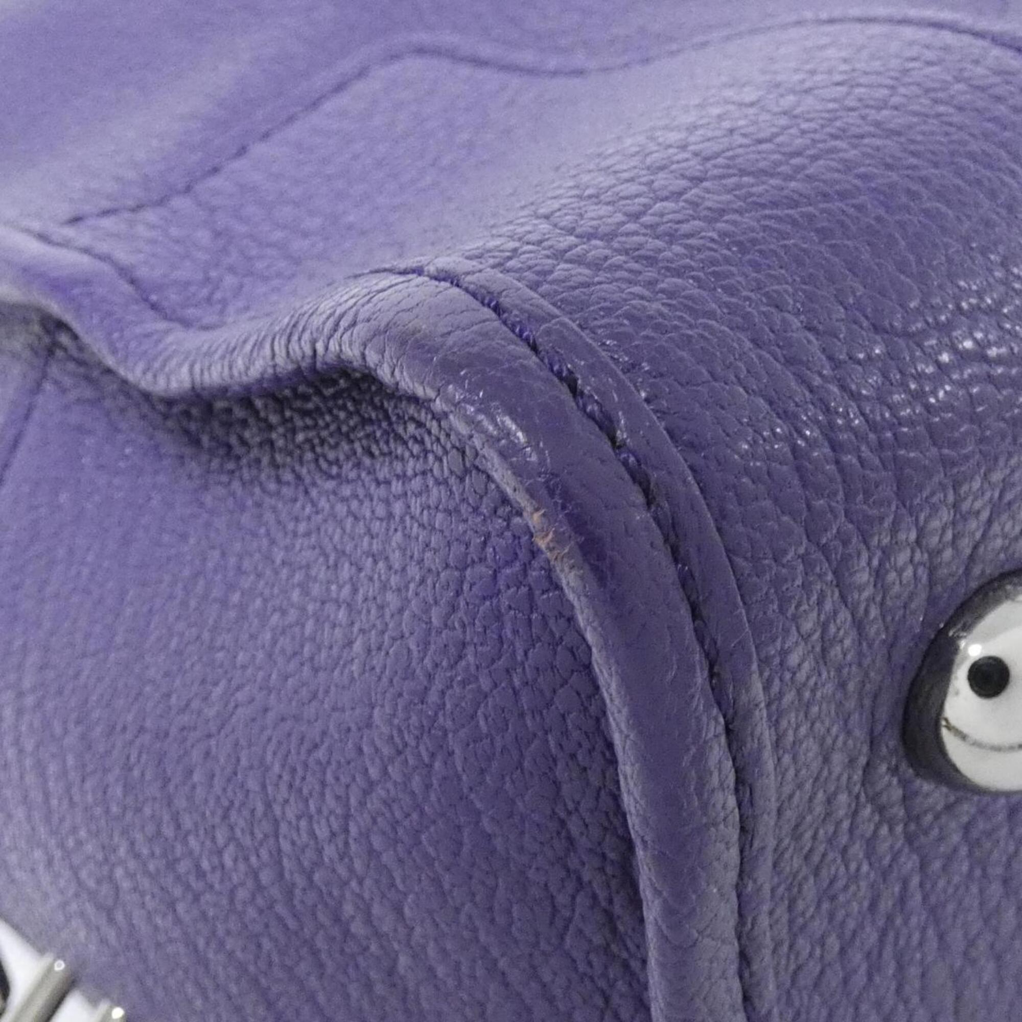 Loewe Purple Leather Handbag (Pre-Owned)