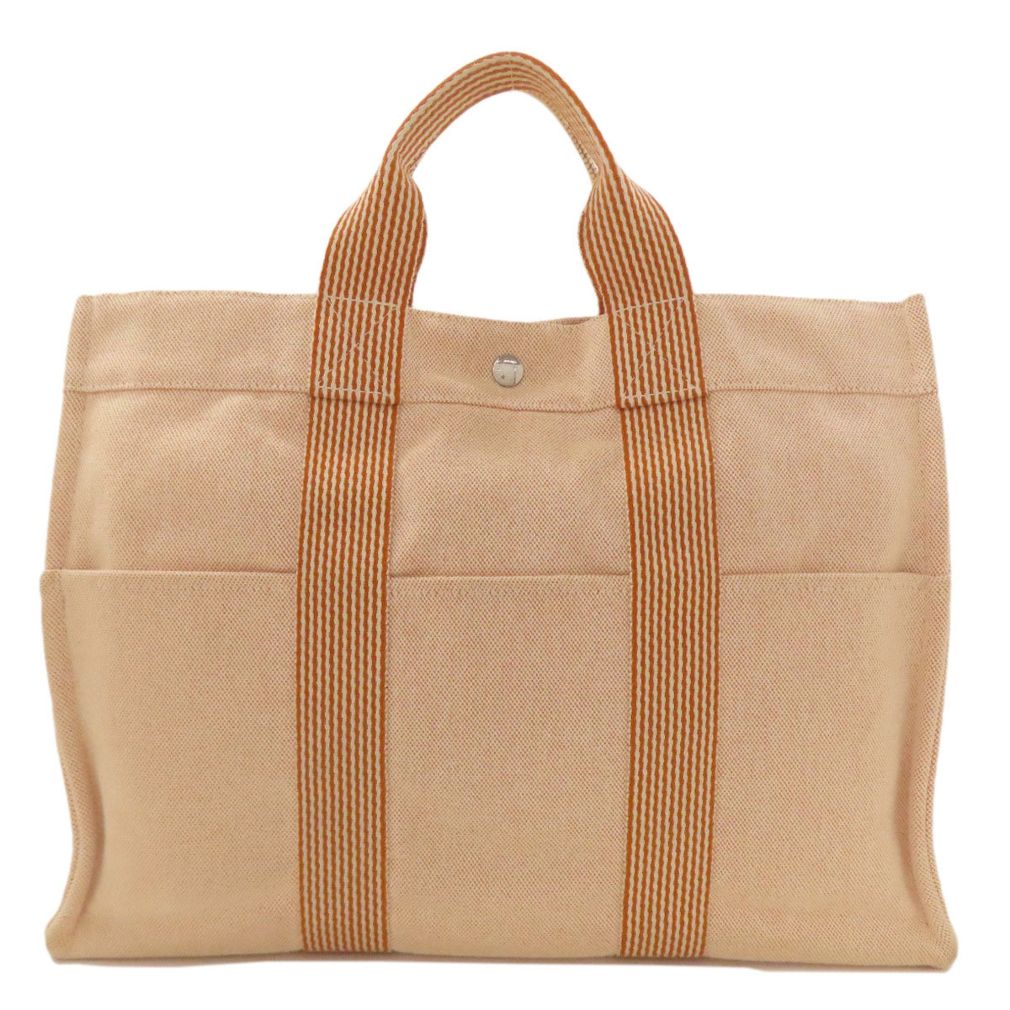 Hermes Orange Canvas Handbag (Pre-Owned)