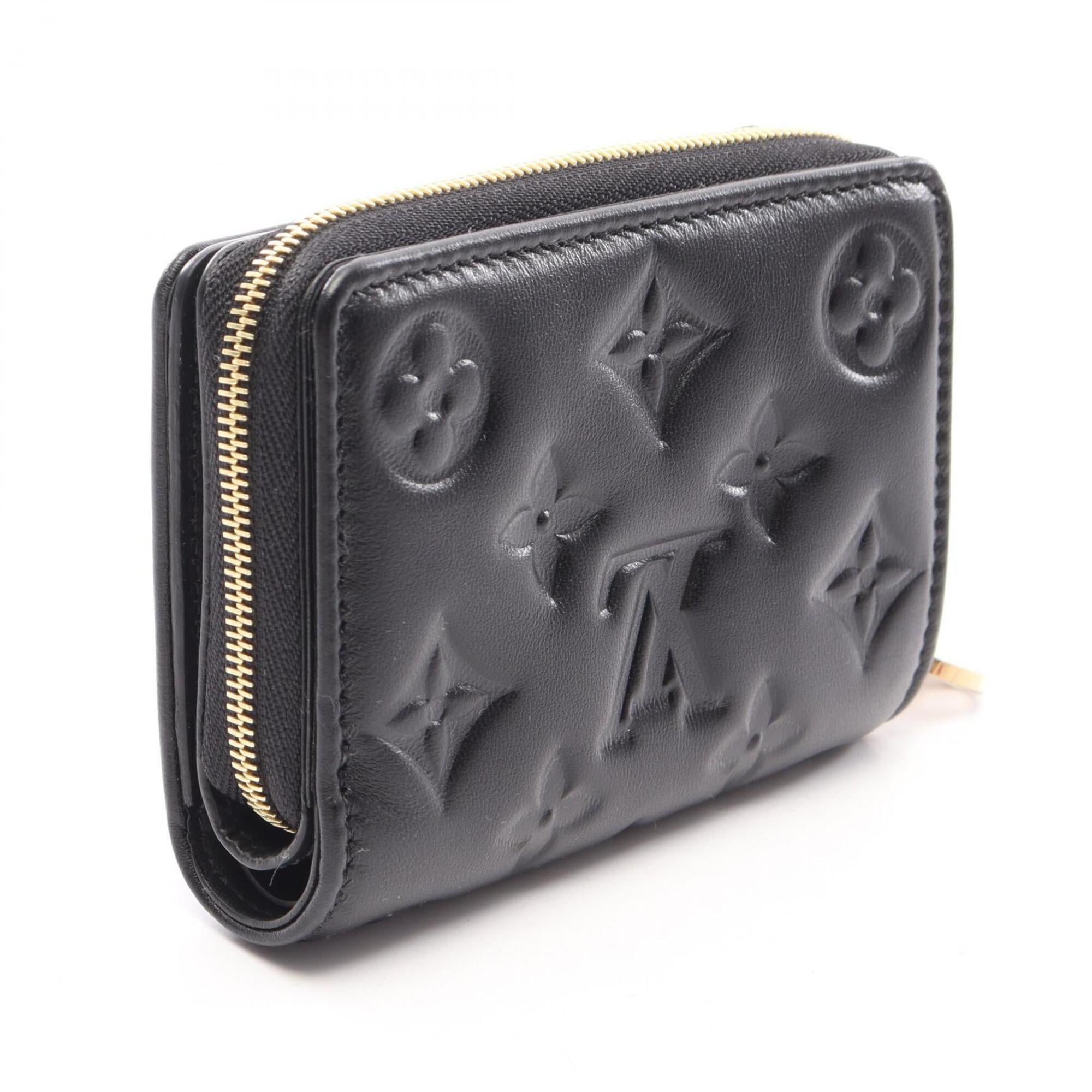 Louis Vuitton Black Monogram Leather Wallet (Bi-Fold) (Pre-Owned)