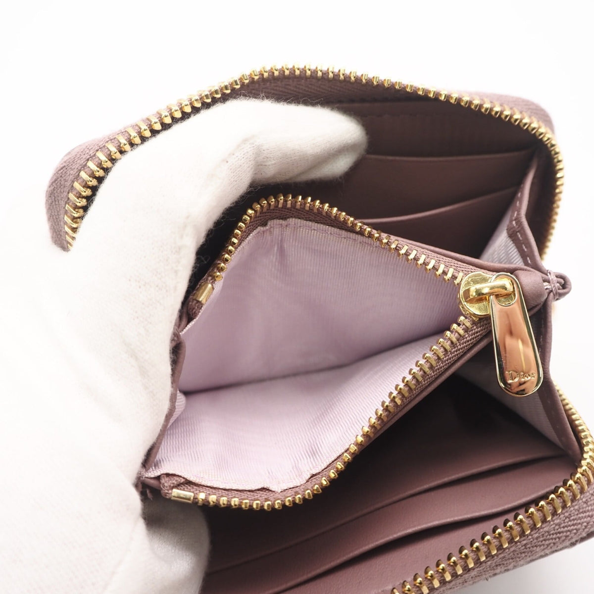 Christian Dior Purple Leather Coin Purse/Coin Case (Pre-Owned)