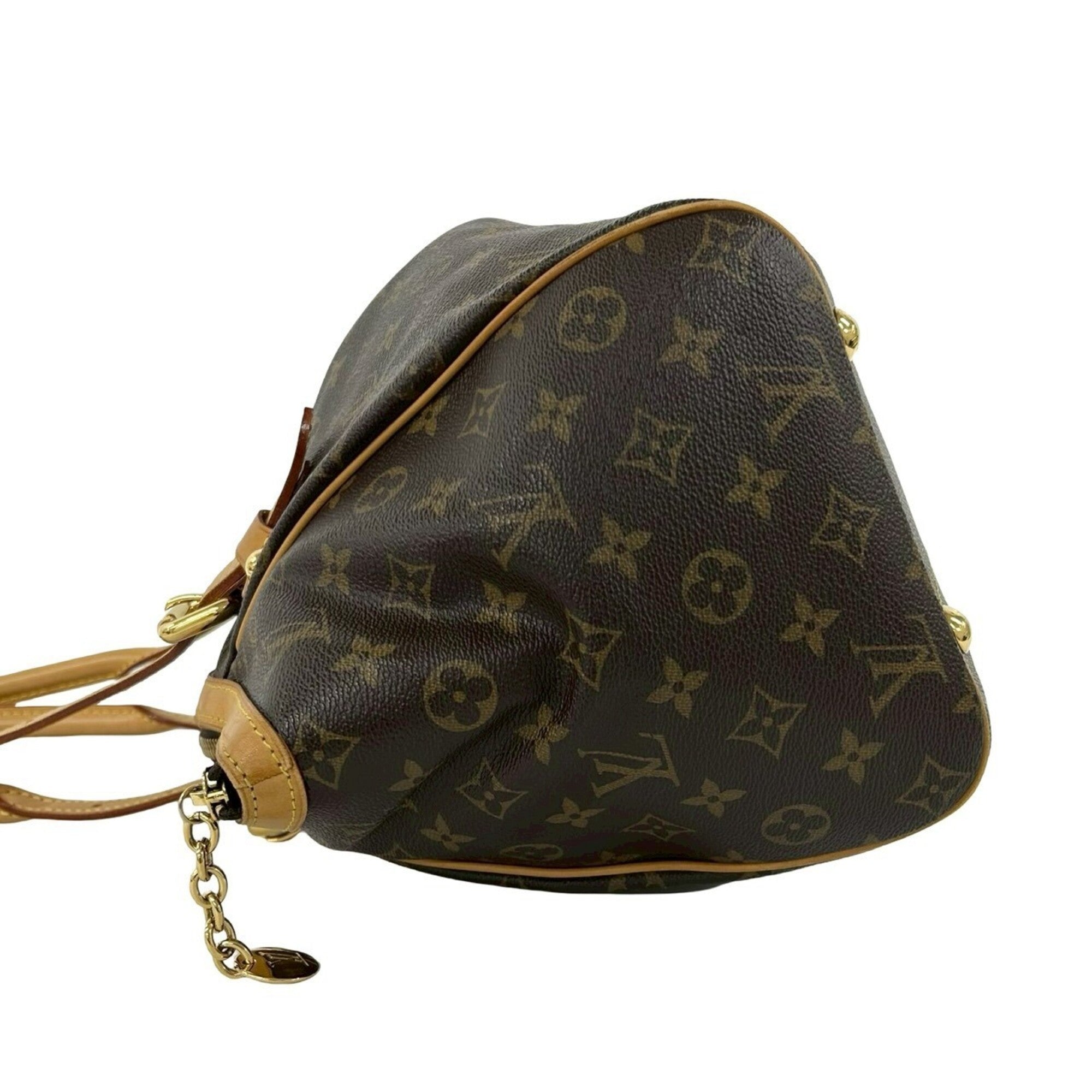Louis Vuitton Brown Leather Pvc Handbag Tote Bag (Pre-Owned)