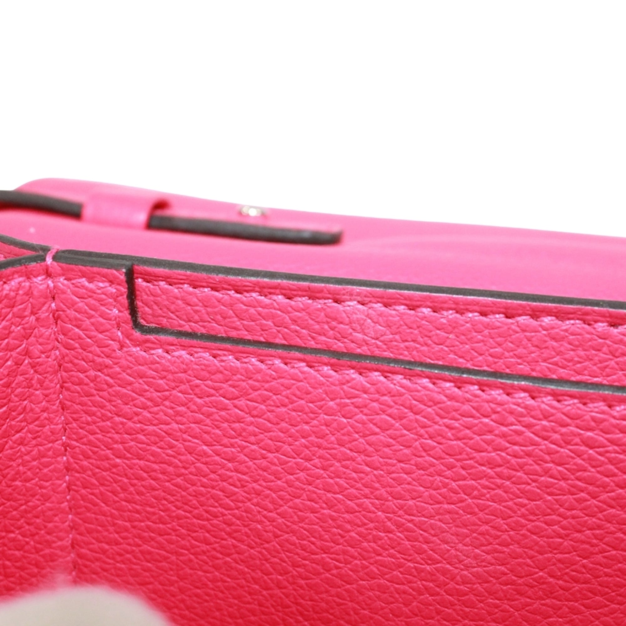Hermes Blue Brown Pink Togo Leather Shoulder Bag (Pre-Owned)