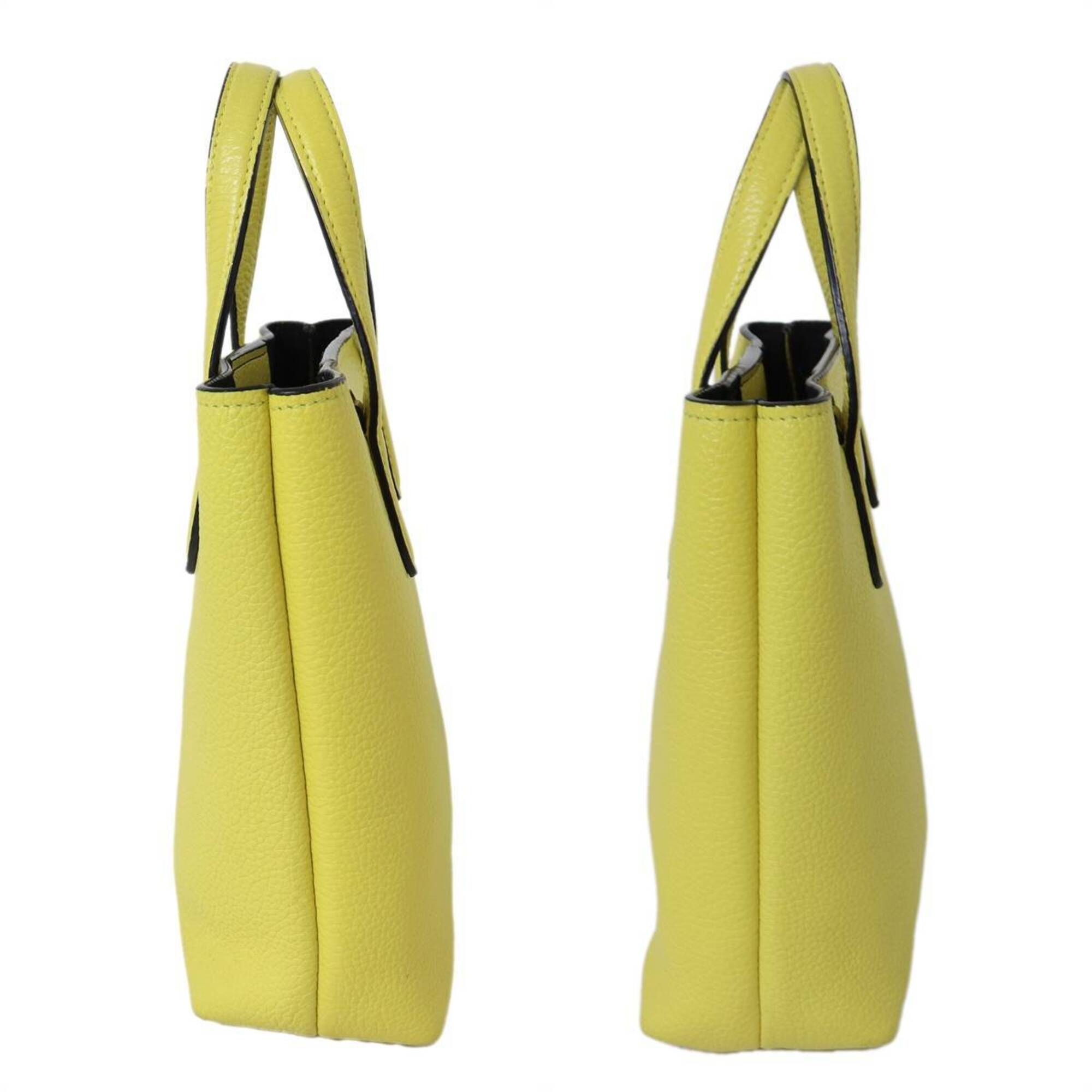 Salvatore Ferragamo Lemon Yellow Shoulder Bag Tote Bag (Pre-Owned)
