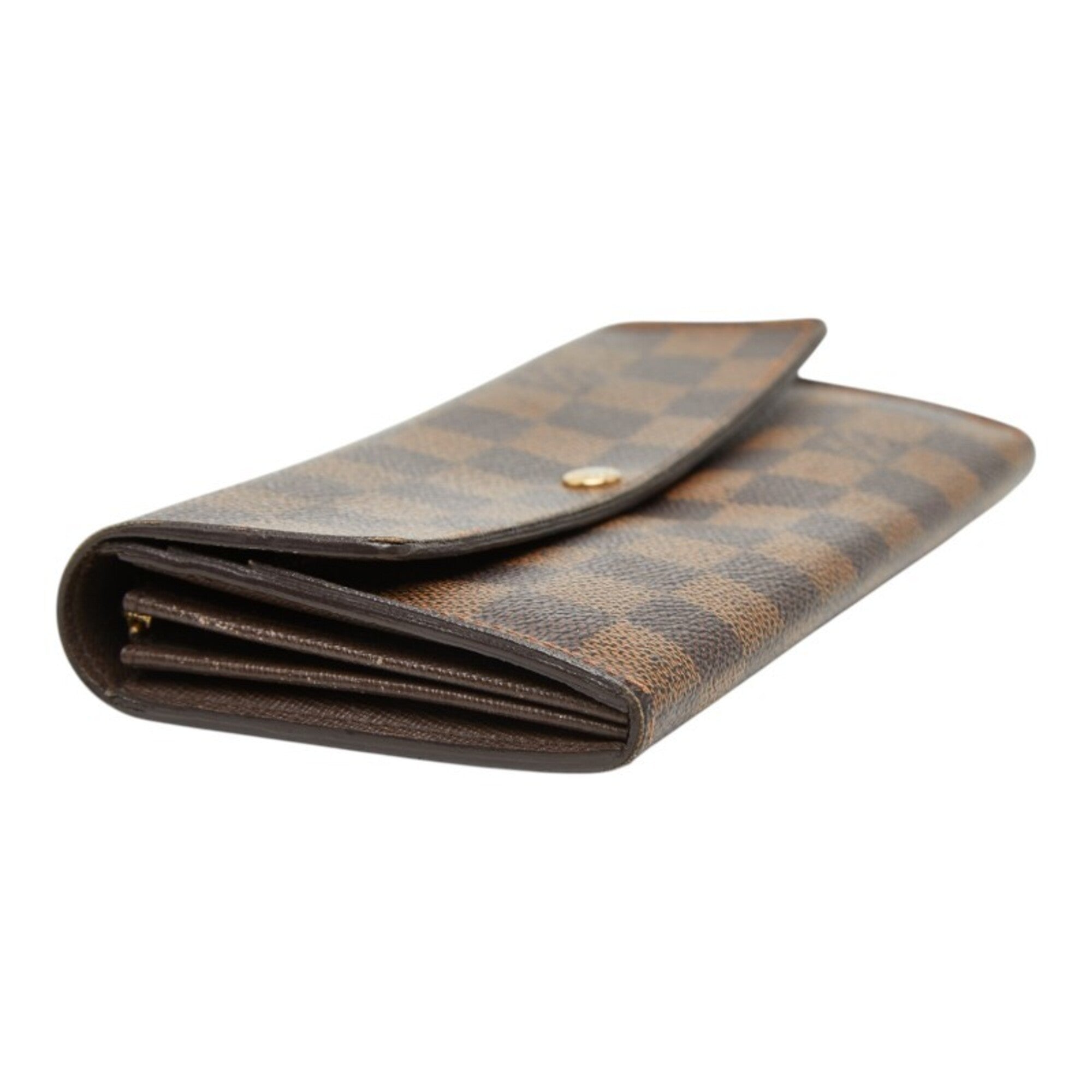 Louis Vuitton Brown Pvc Leather Long Wallet (Bi-Fold) (Pre-Owned)
