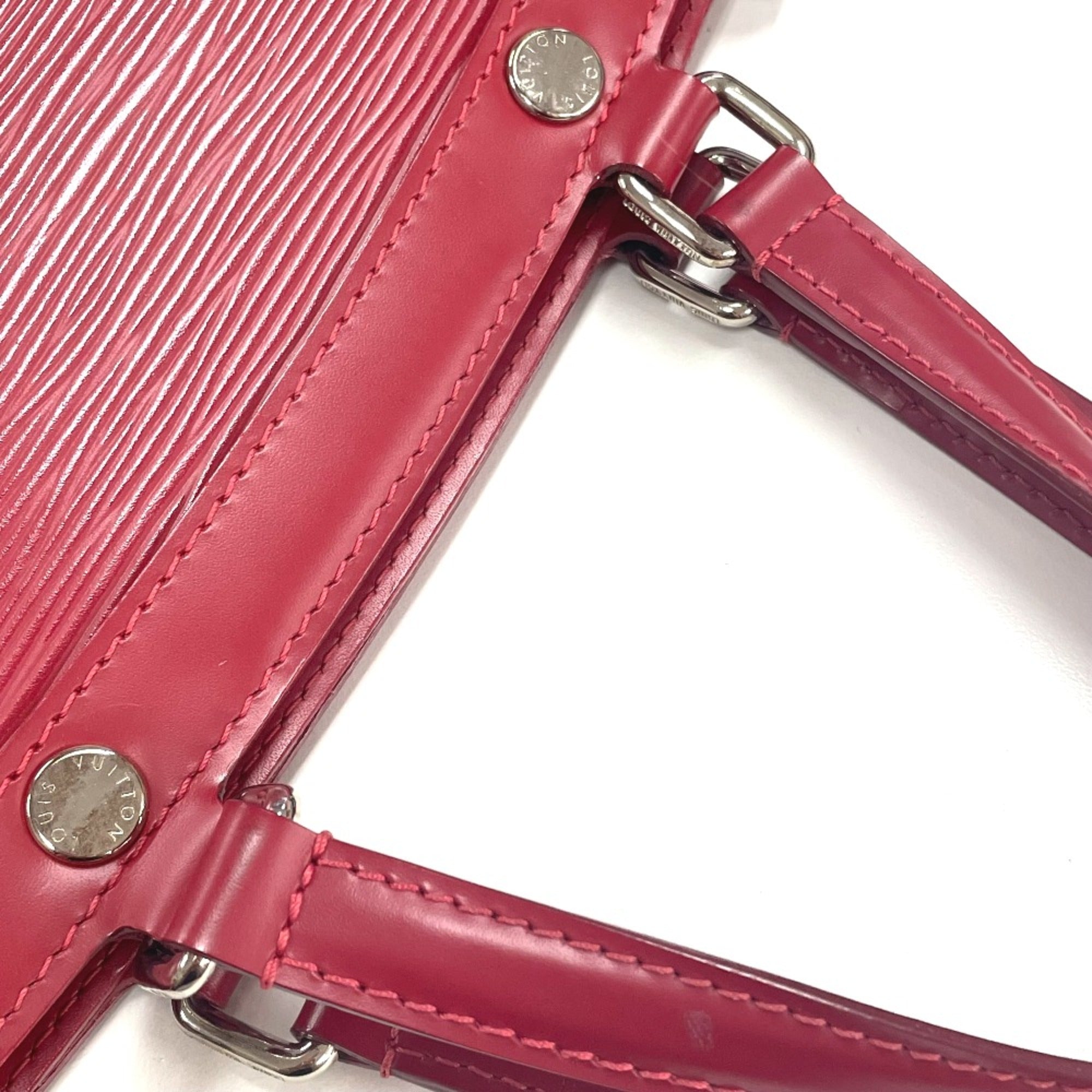 Louis Vuitton Red Leather Handbag (Pre-Owned)