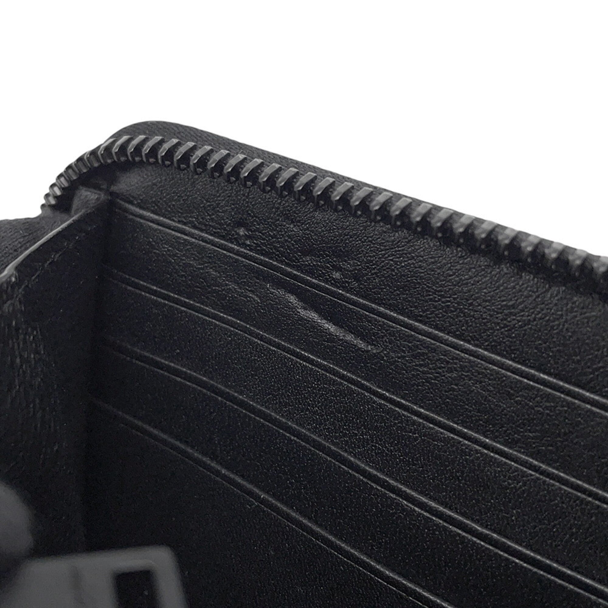 Yves Saint Laurent Black Leather Long Wallet (Bi-Fold) (Pre-Owned)