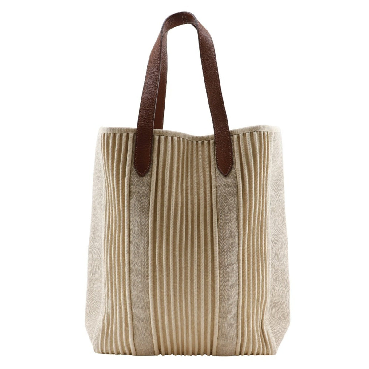 Hermes Beige Canvas Tote Bag (Pre-Owned)