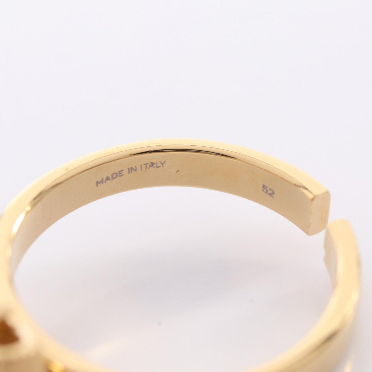 Salvatore Ferragamo Gold Gold Plating Band Ring (Pre-Owned)