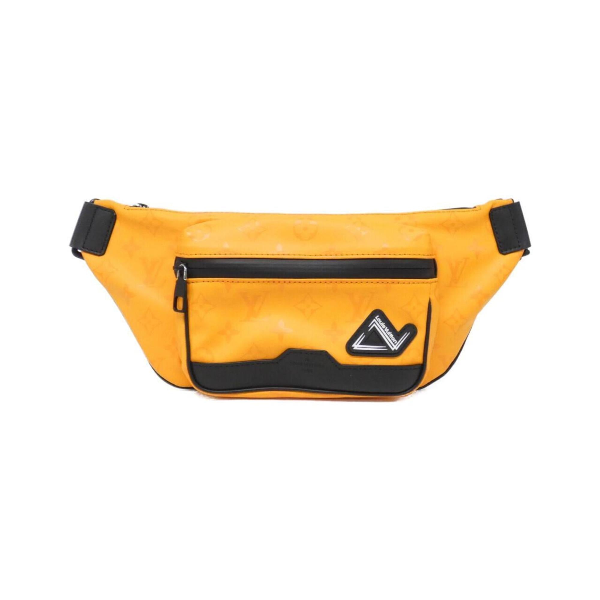 Louis Vuitton Black Orange Coated Canvas Leather Fanny Pack Handbag (Pre-Owned)
