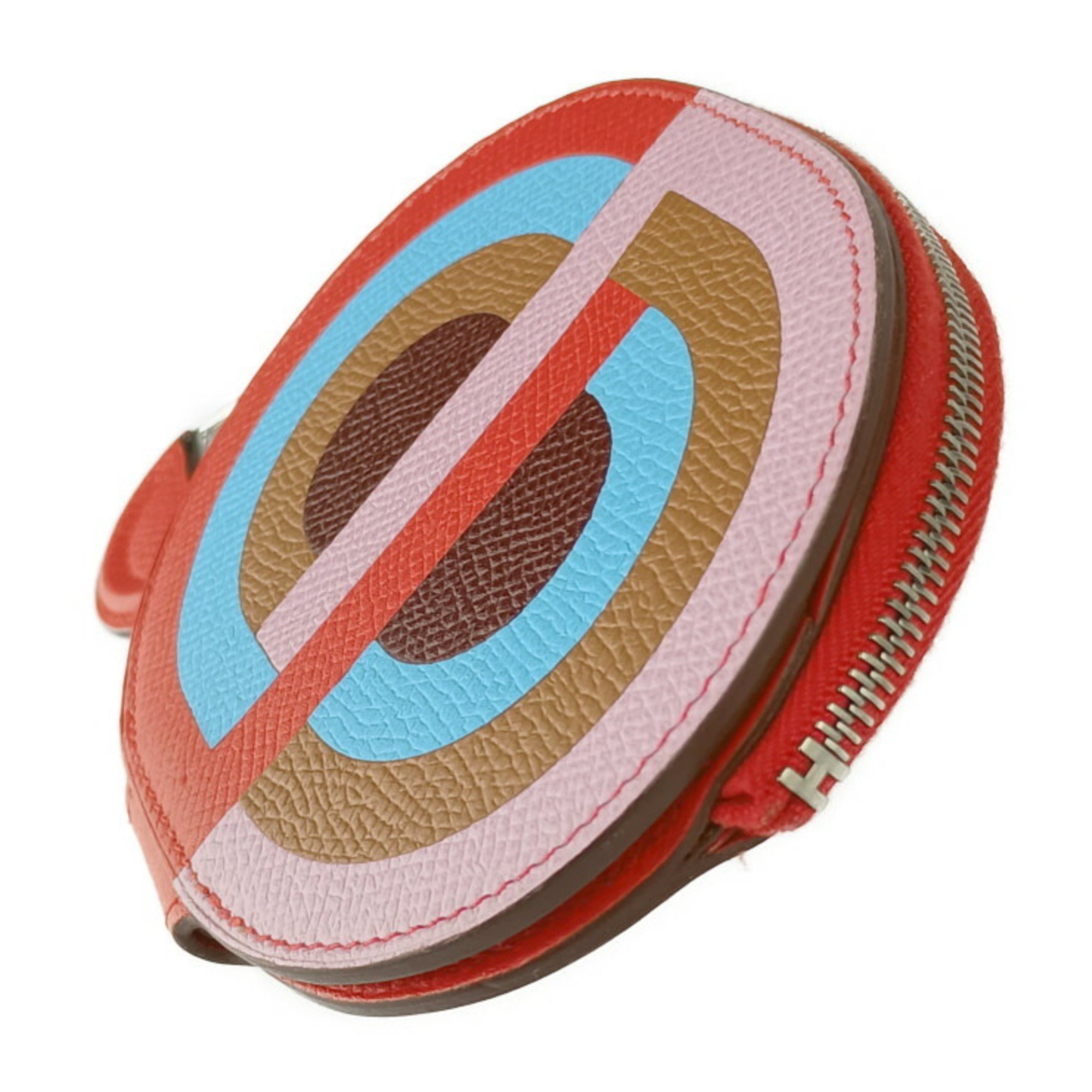 Hermes Multi-Color Red Color Epsom Leather Coin Purse/Coin Case (Pre-Owned)