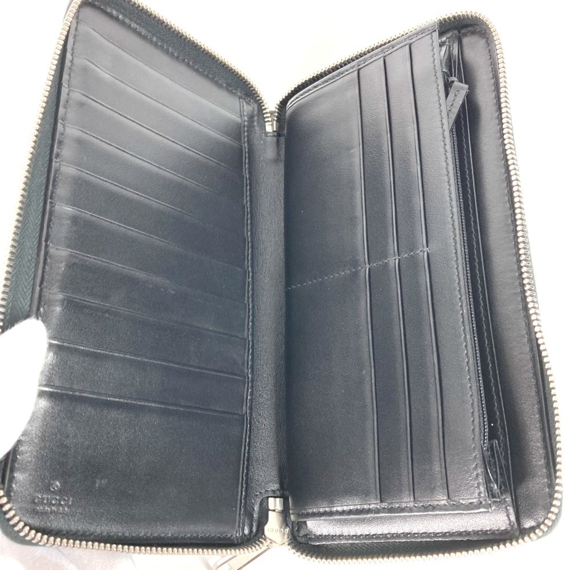 Gucci Black Leather Long Wallet (Bi-Fold) (Pre-Owned)