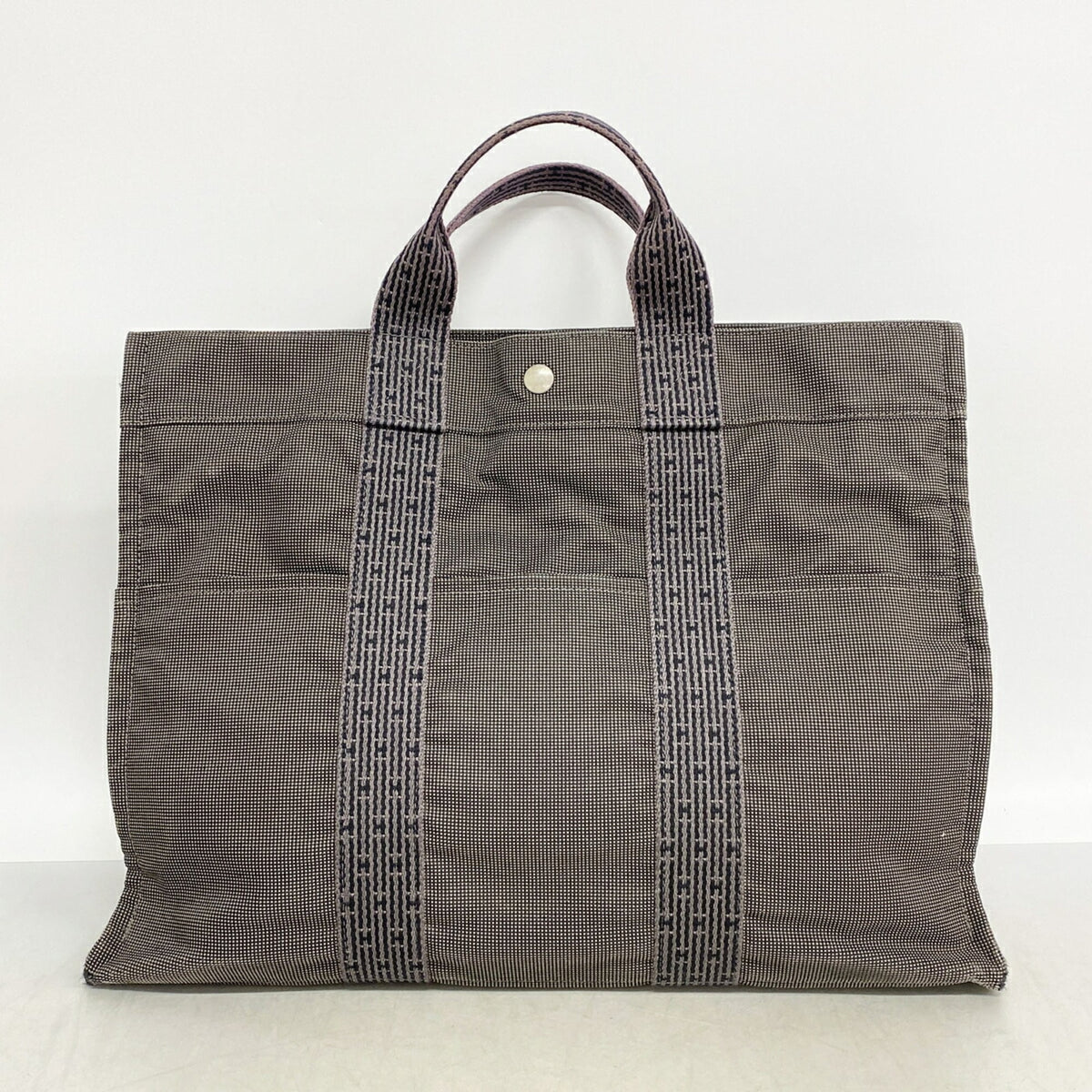 Hermes Gray Nylon Tote Bag (Pre-Owned)