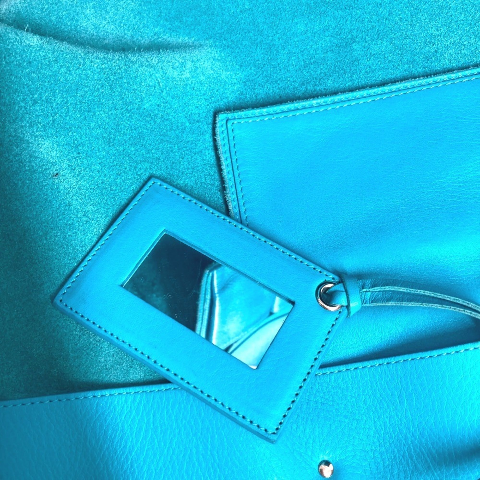 Louis Vuitton Blue Leather Shoulder Bag Tote Bag (Pre-Owned)