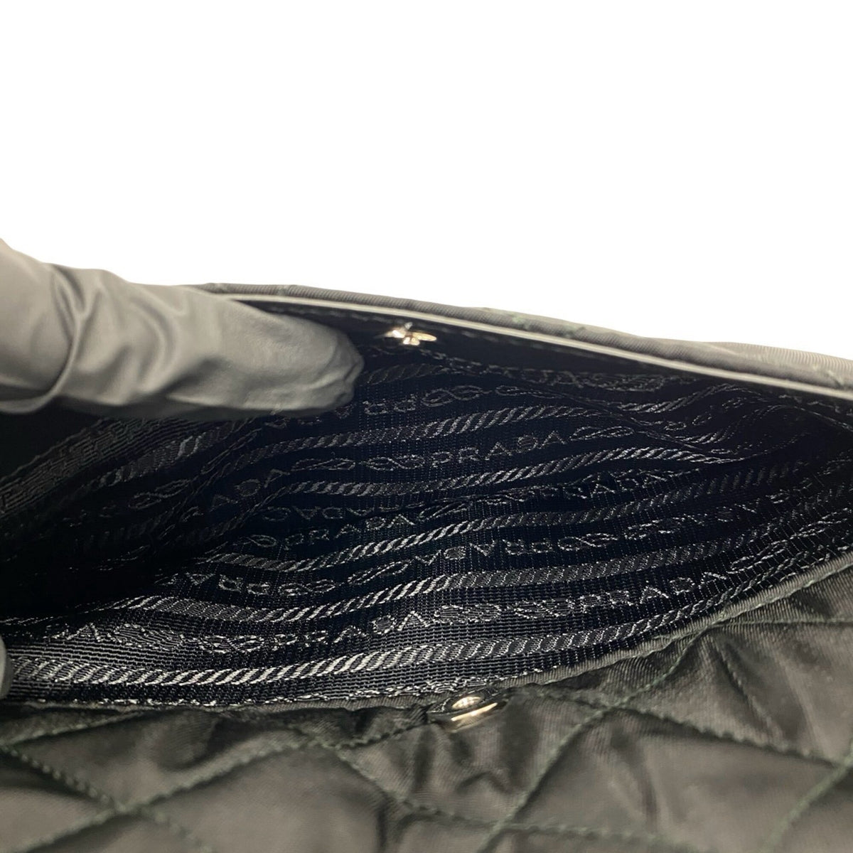 Prada Black Nylon Pochette Shoulder Bag (Pre-Owned)