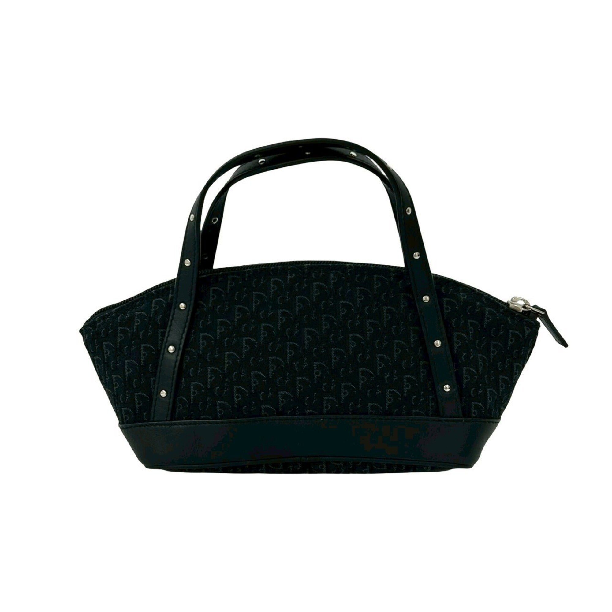 Christian Dior Black Canvas Leather Handbag (Pre-Owned)