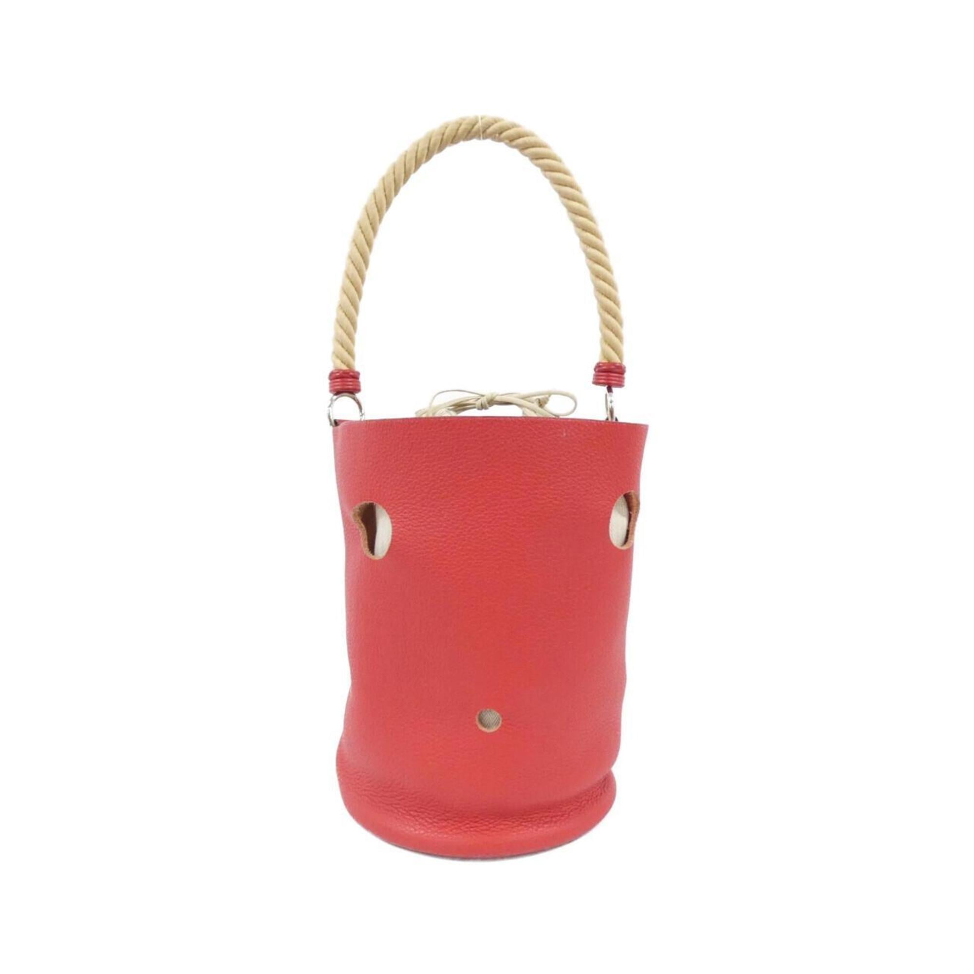 Hermes Rouge Garance Taurillon Clemence Leather Shoulder Bag (Pre-Owned)