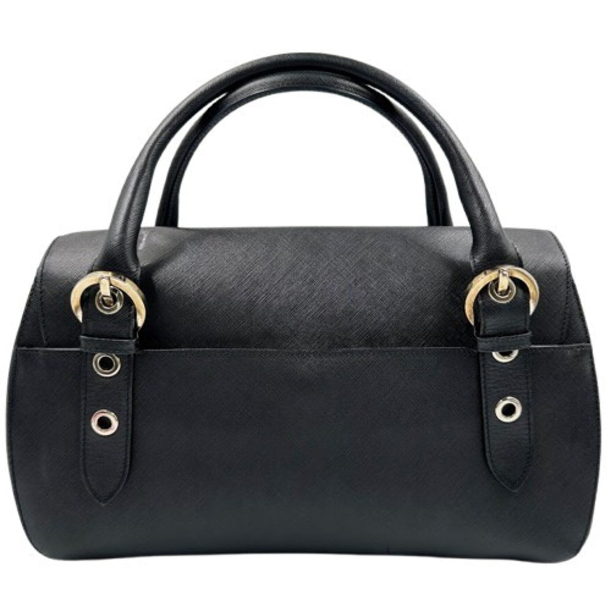 Salvatore Ferragamo Black Leather Handbag (Pre-Owned)