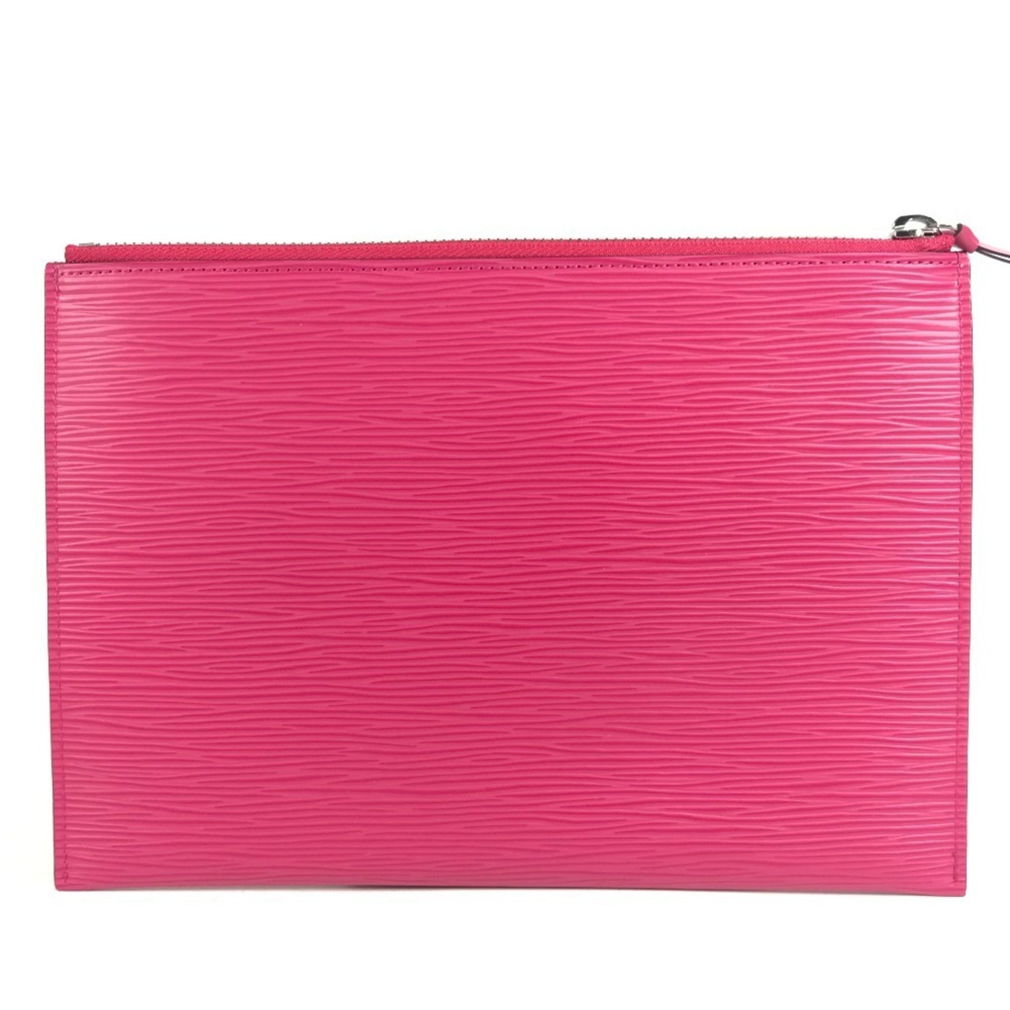 Louis Vuitton Coquelicots Pink Red Color Epi Leather Clutch Bag Handbag Pochette Pouch (Pre-Owned)