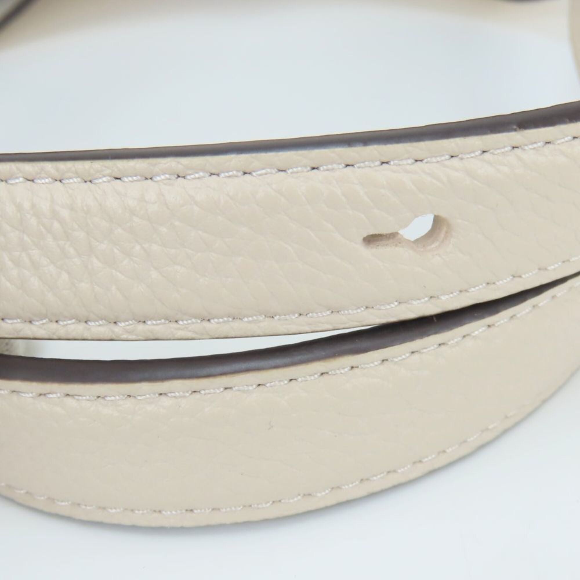 Kate Spade Grayish Ivory Leather Handbag (Pre-Owned)