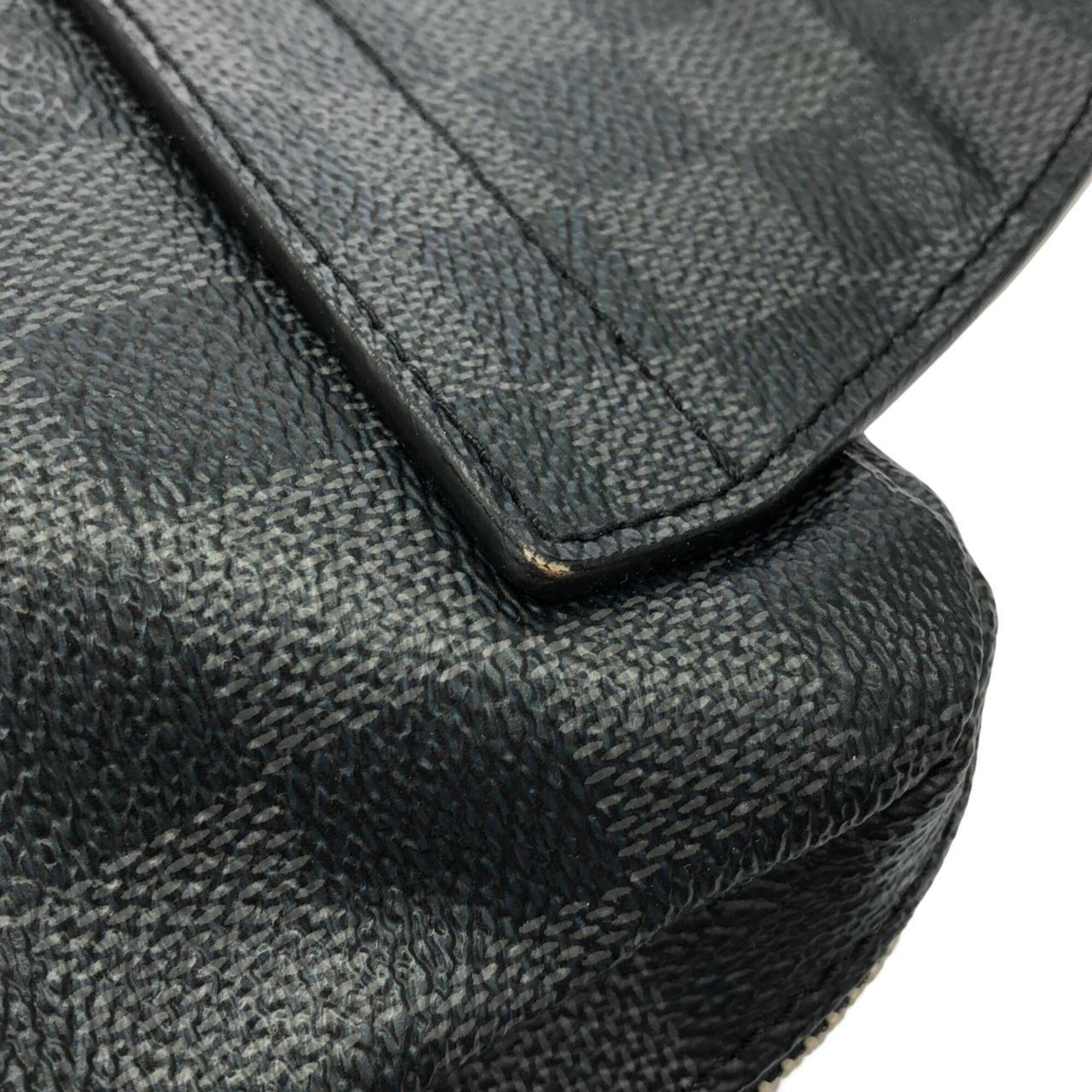 Louis Vuitton Dark Gray Graphite Coated Canvas Shoulder Bag (Pre-Owned)