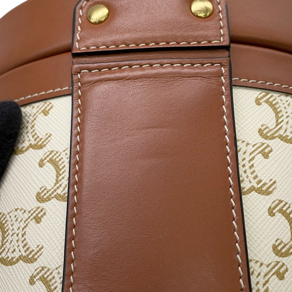 Celine Beige Brown Leather Pvc Handbag Shoulder Bag (Pre-Owned)
