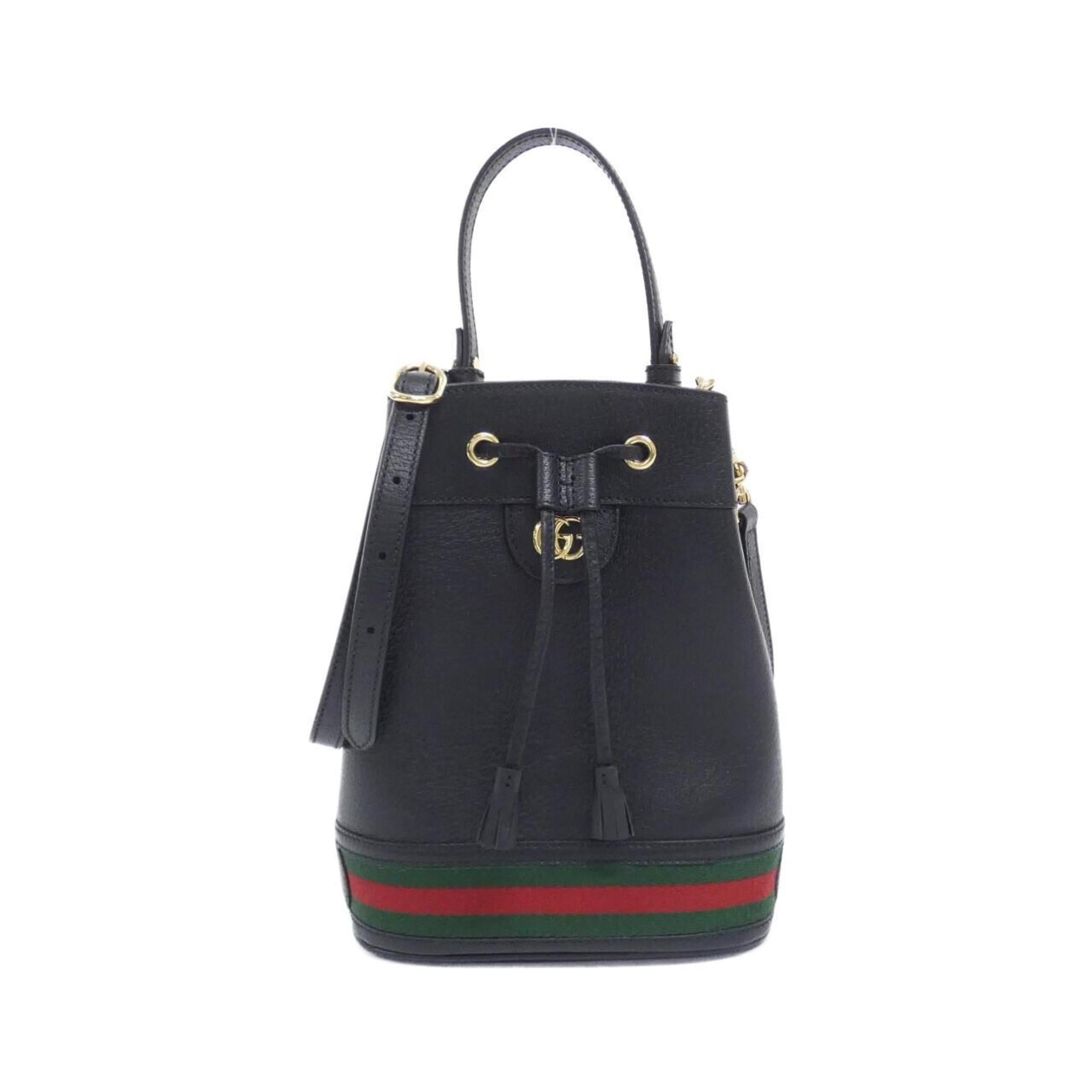 Gucci Ophidia Black Leather Handbag (Pre-Owned)