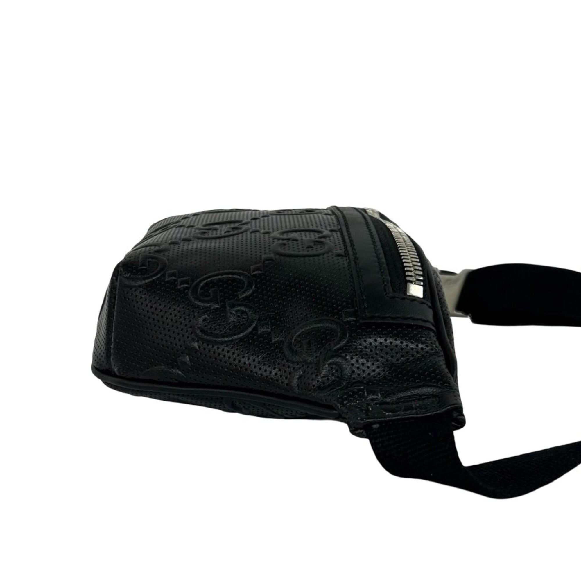Gucci Black Leather Pouch Shoulder Bag Sling Bag (Pre-Owned)