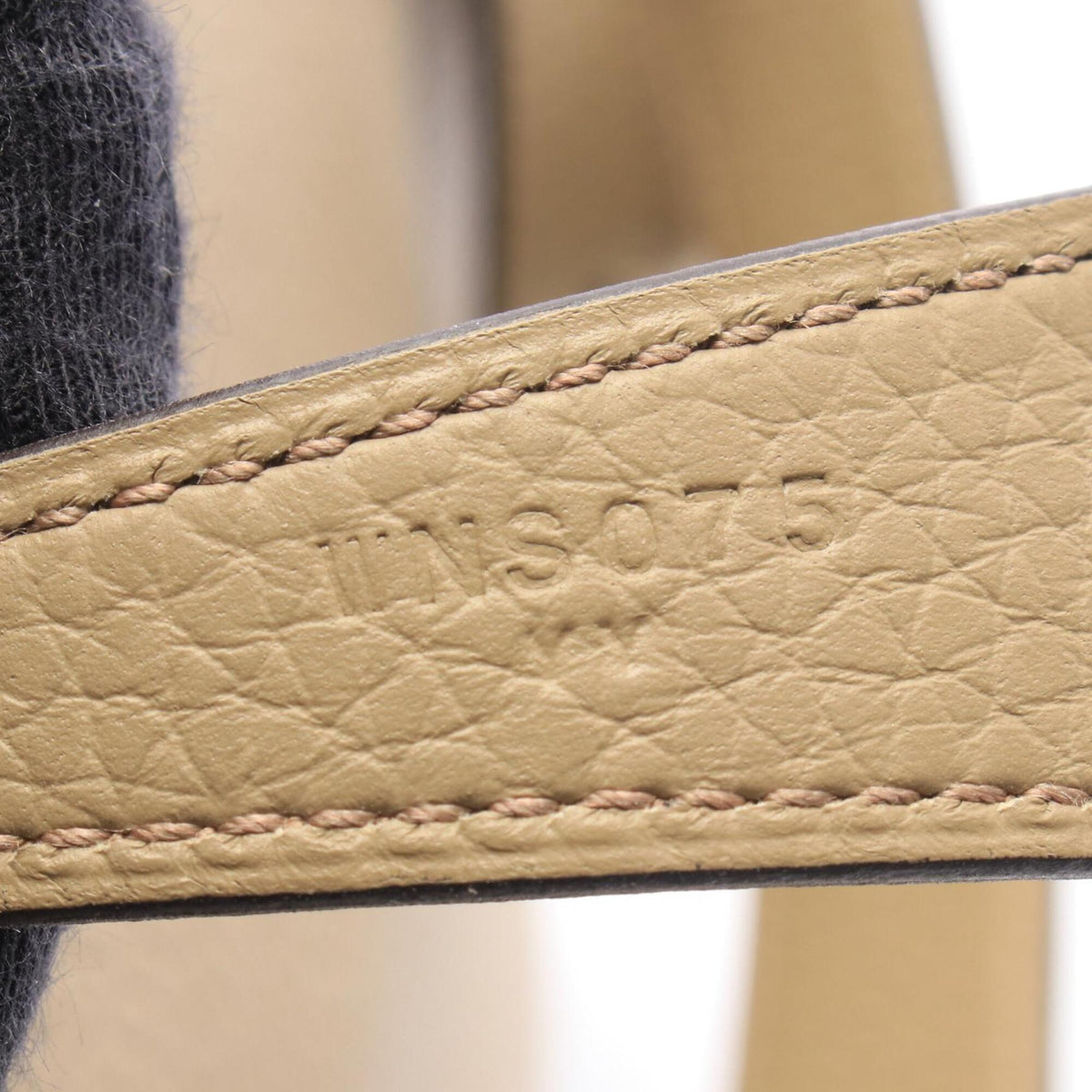 Hermes Beige Taurillon Clemence Leather Handbag Shoulder Bag (Pre-Owned)