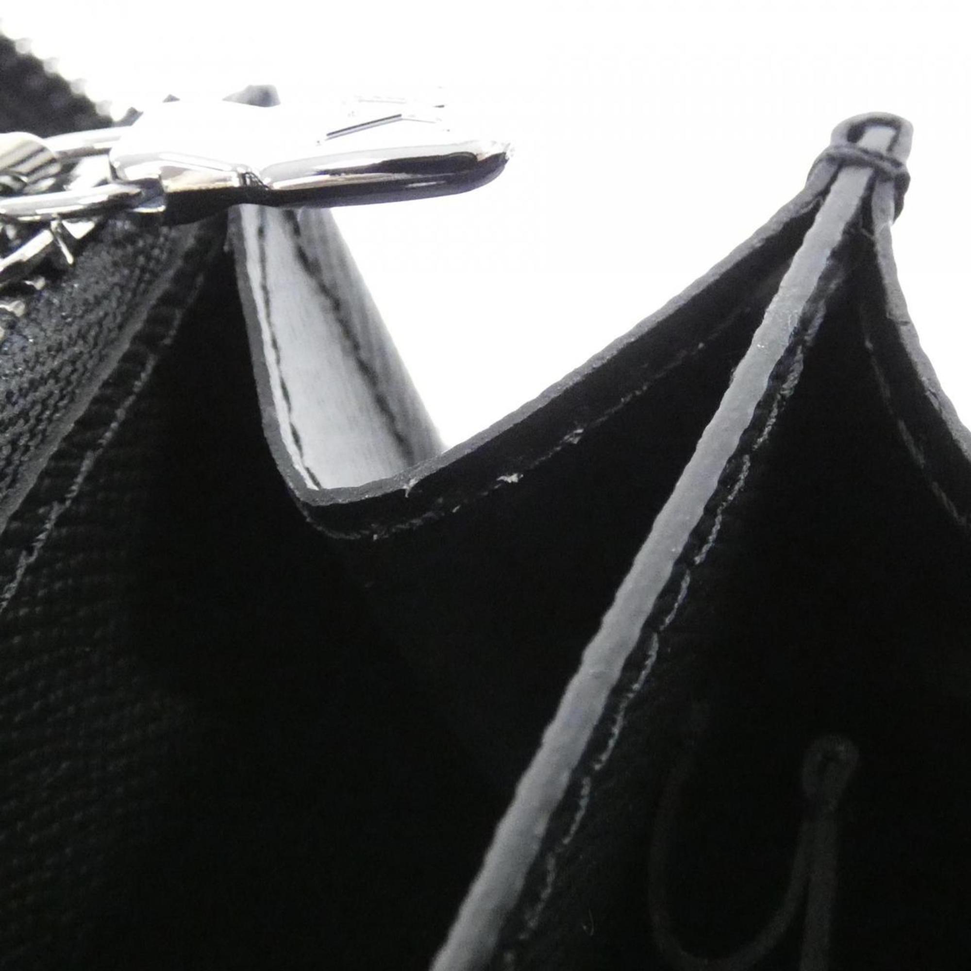 Louis Vuitton Black Coated Canvas Long Wallet (Bi-Fold) (Pre-Owned)
