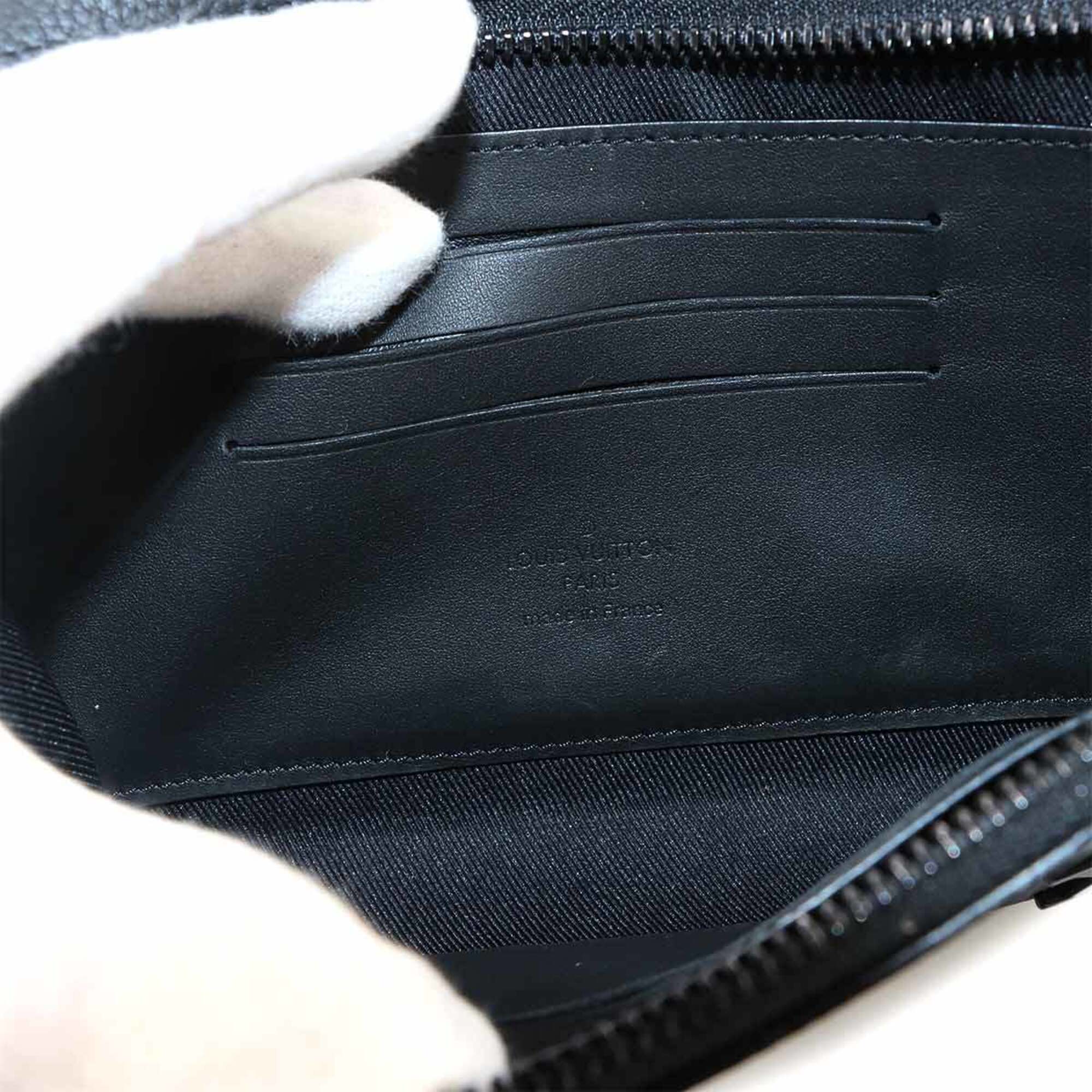 Louis Vuitton Black Leather Chain/Shoulder Wallet (Pre-Owned)