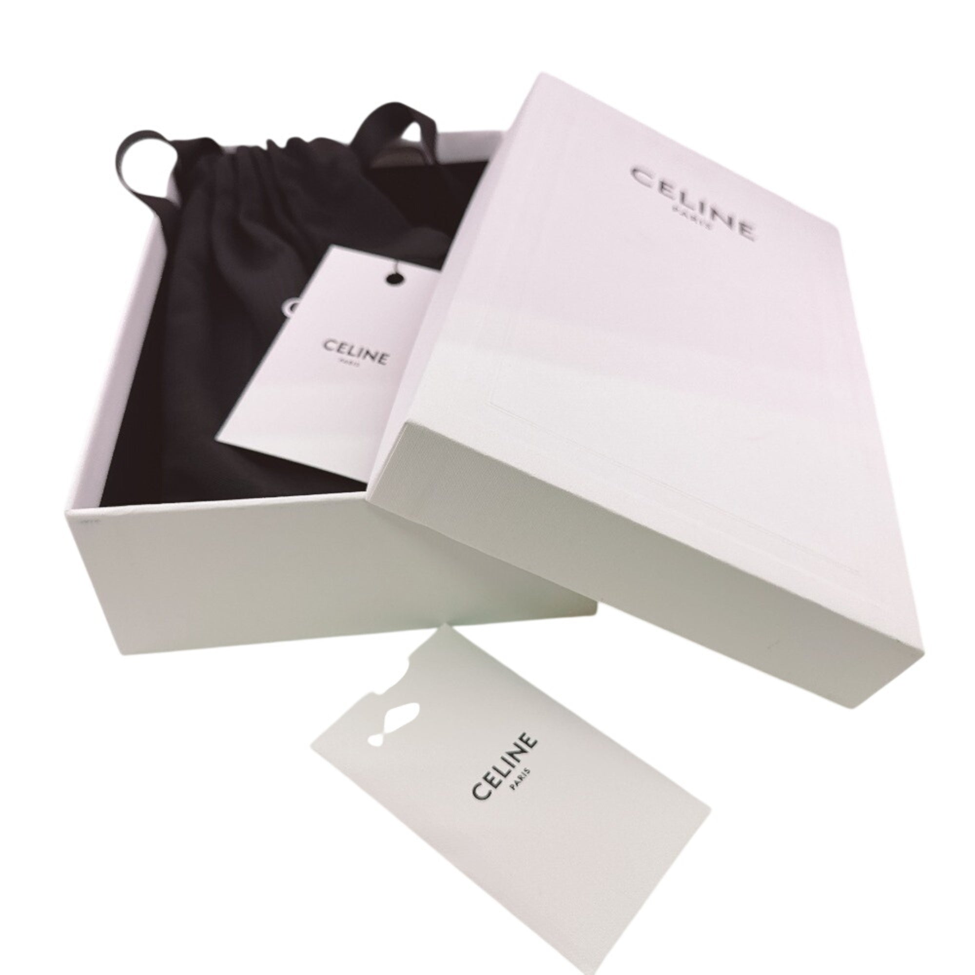 Celine Gray Leather Long Wallet (Bi-Fold) (Pre-Owned)
