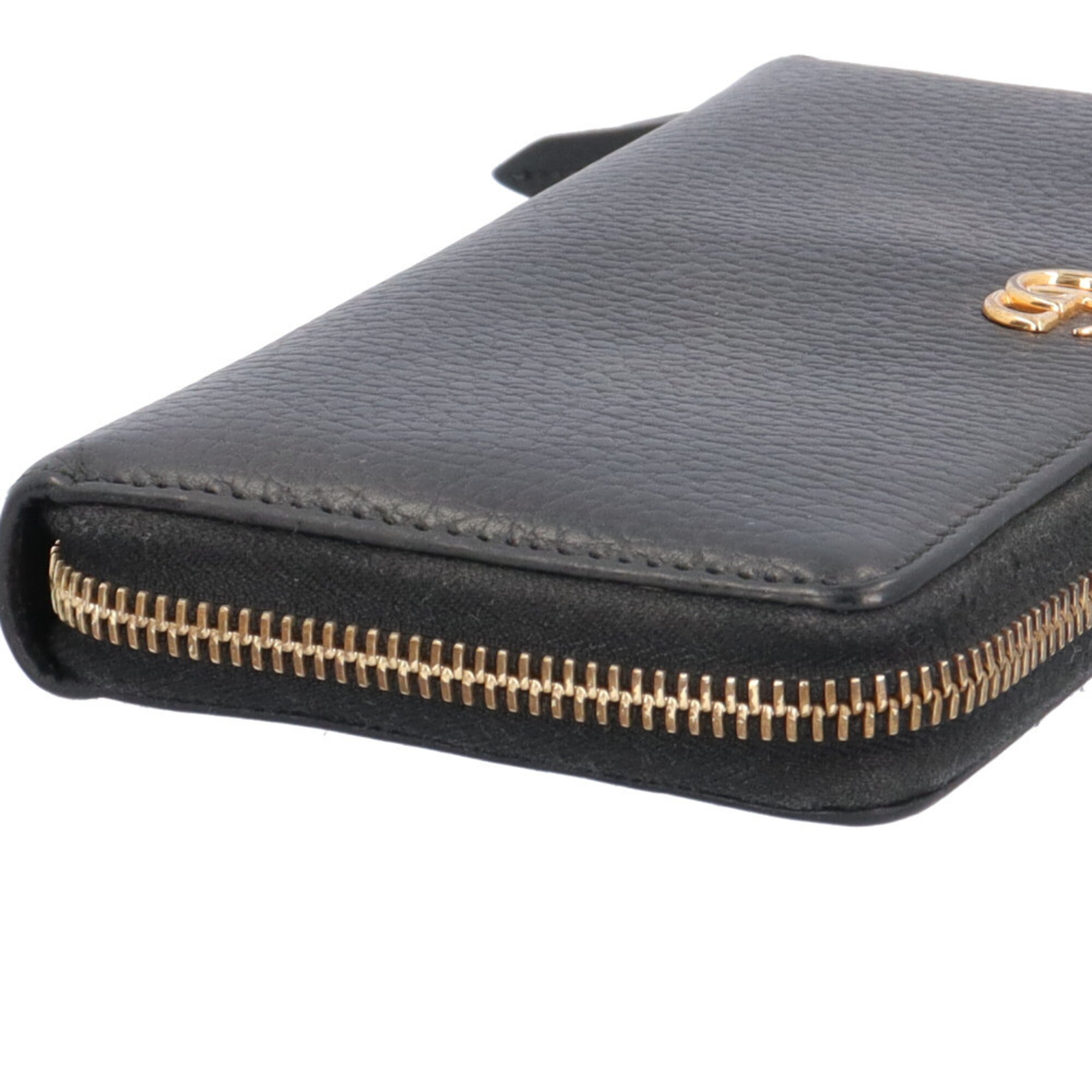 Gucci Black Leather Long Wallet (Bi-Fold) (Pre-Owned)
