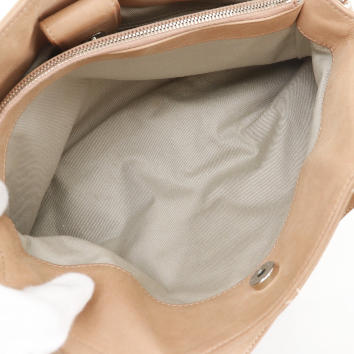 Chanel Pink Salmon Pink Leather Shoulder Bag (Pre-Owned)