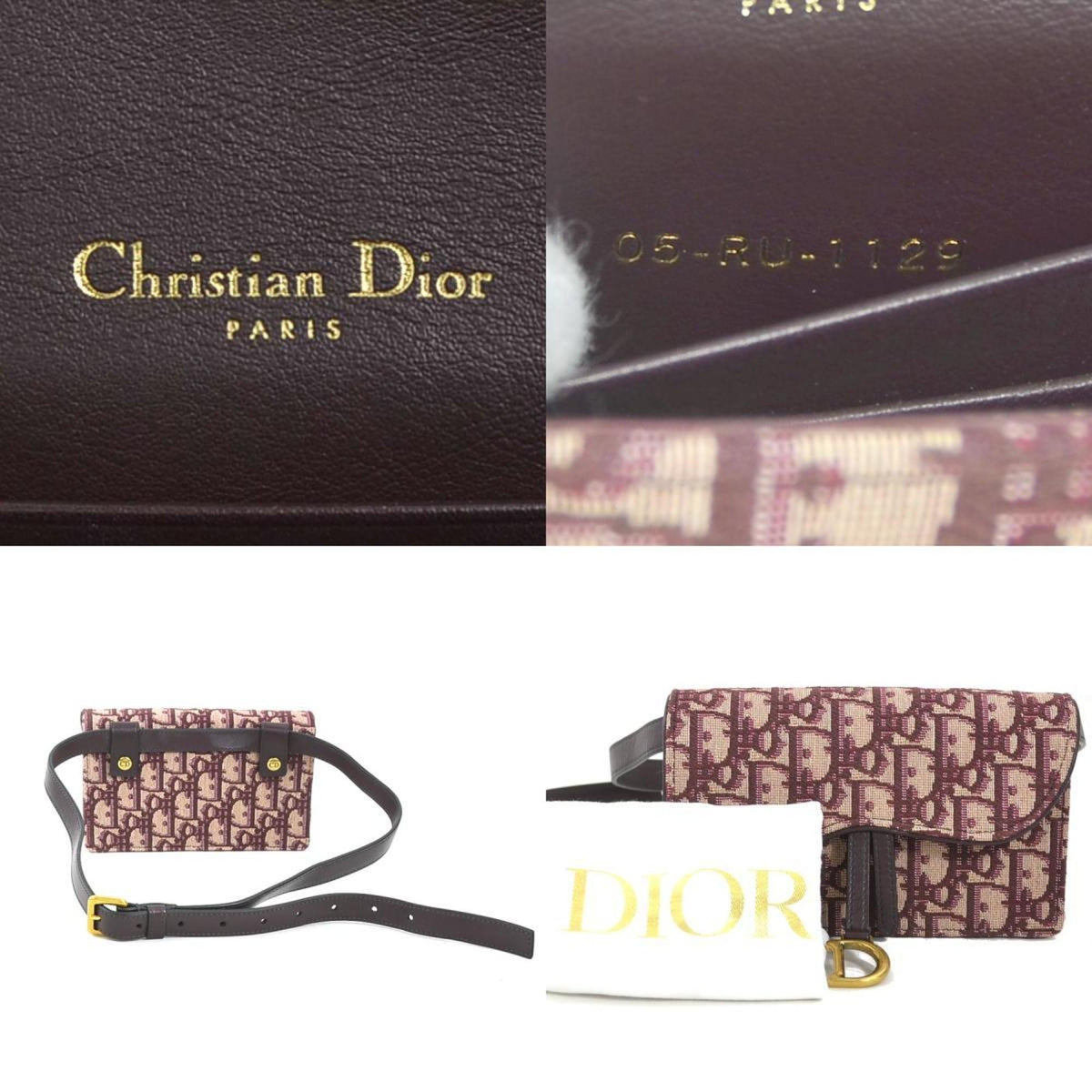 Christian Dior Bordeaux Canvas Leather Fanny Pack (Pre-Owned)