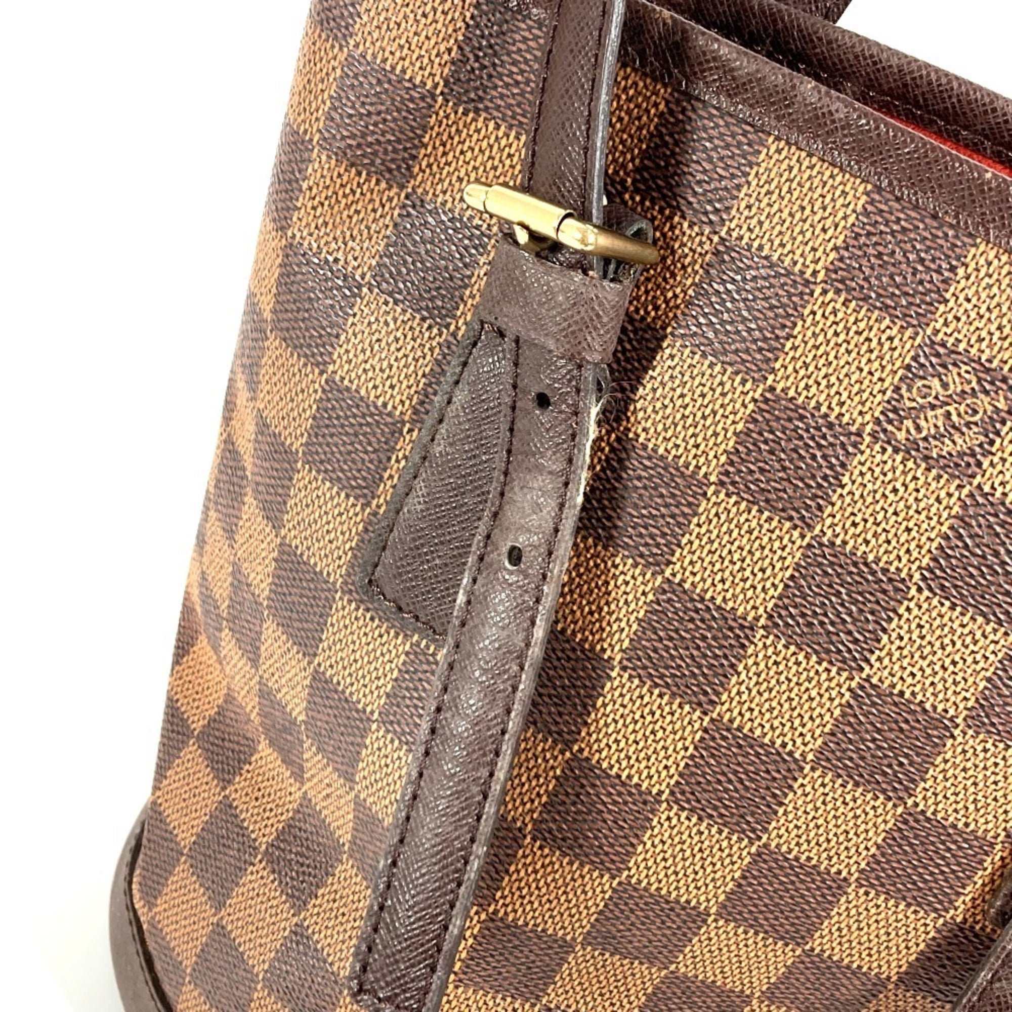 Louis Vuitton Brown Ebene Damier Canvas Shoulder Bag Tote Bag (Pre-Owned)