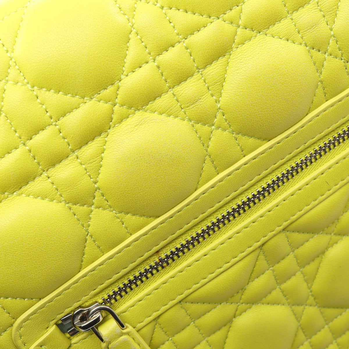 Christian Dior Green Leather Handbag Shoulder Bag (Pre-Owned)