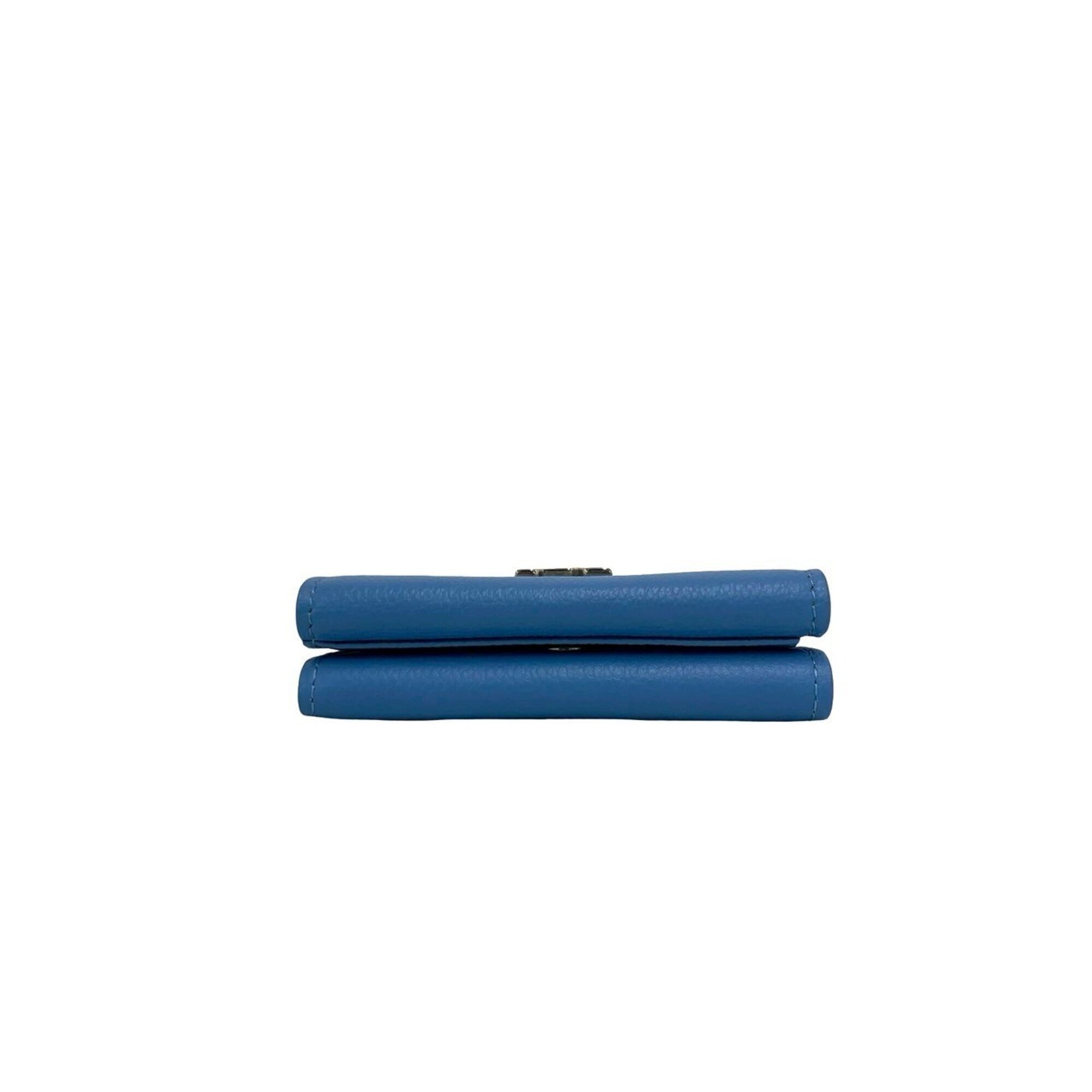 Louis Vuitton Blue Leather Wallet (Tri-Fold) (Pre-Owned)
